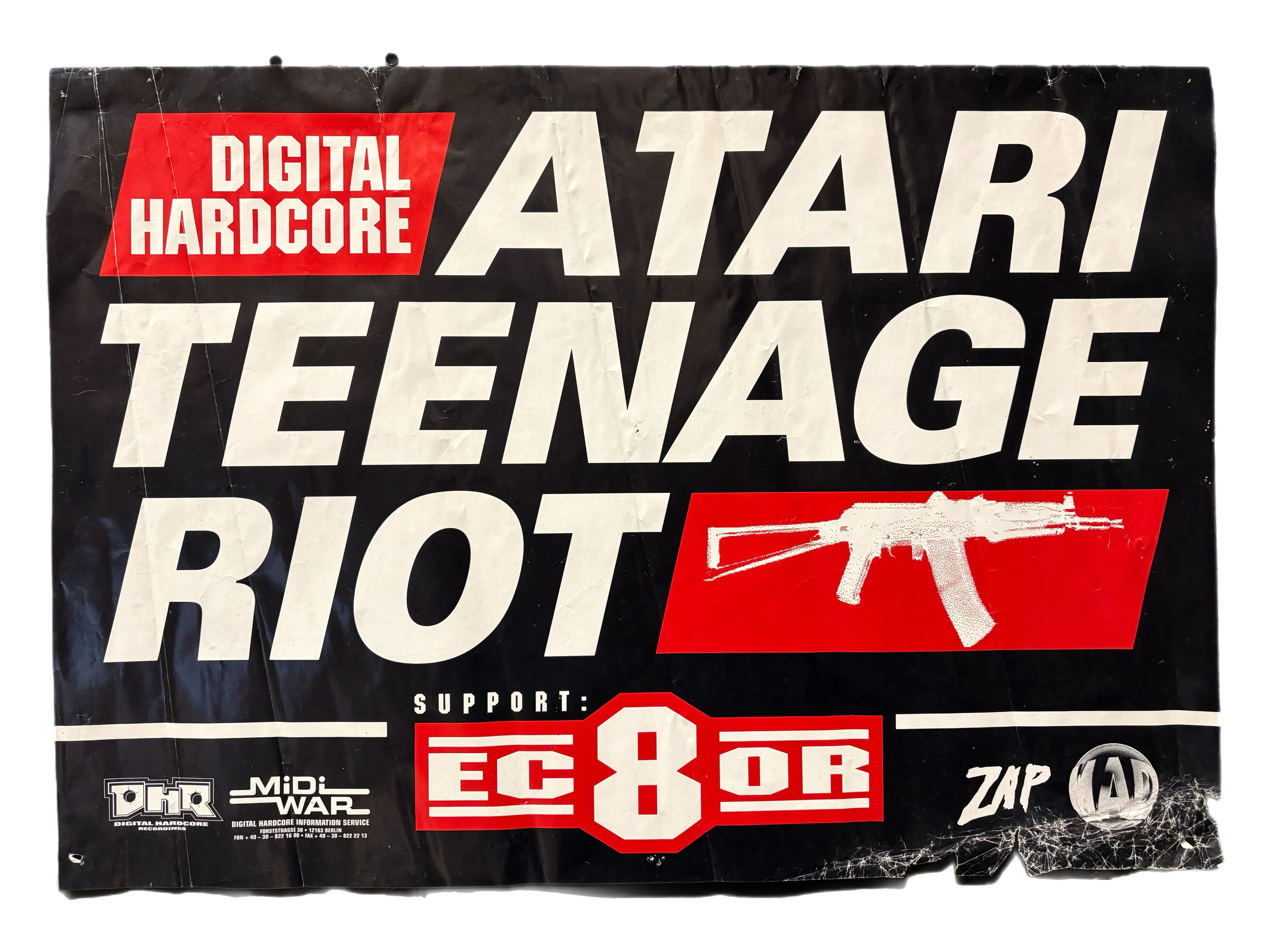 Vintage Atari Teenage Riot "Digital Hardcore" Poster