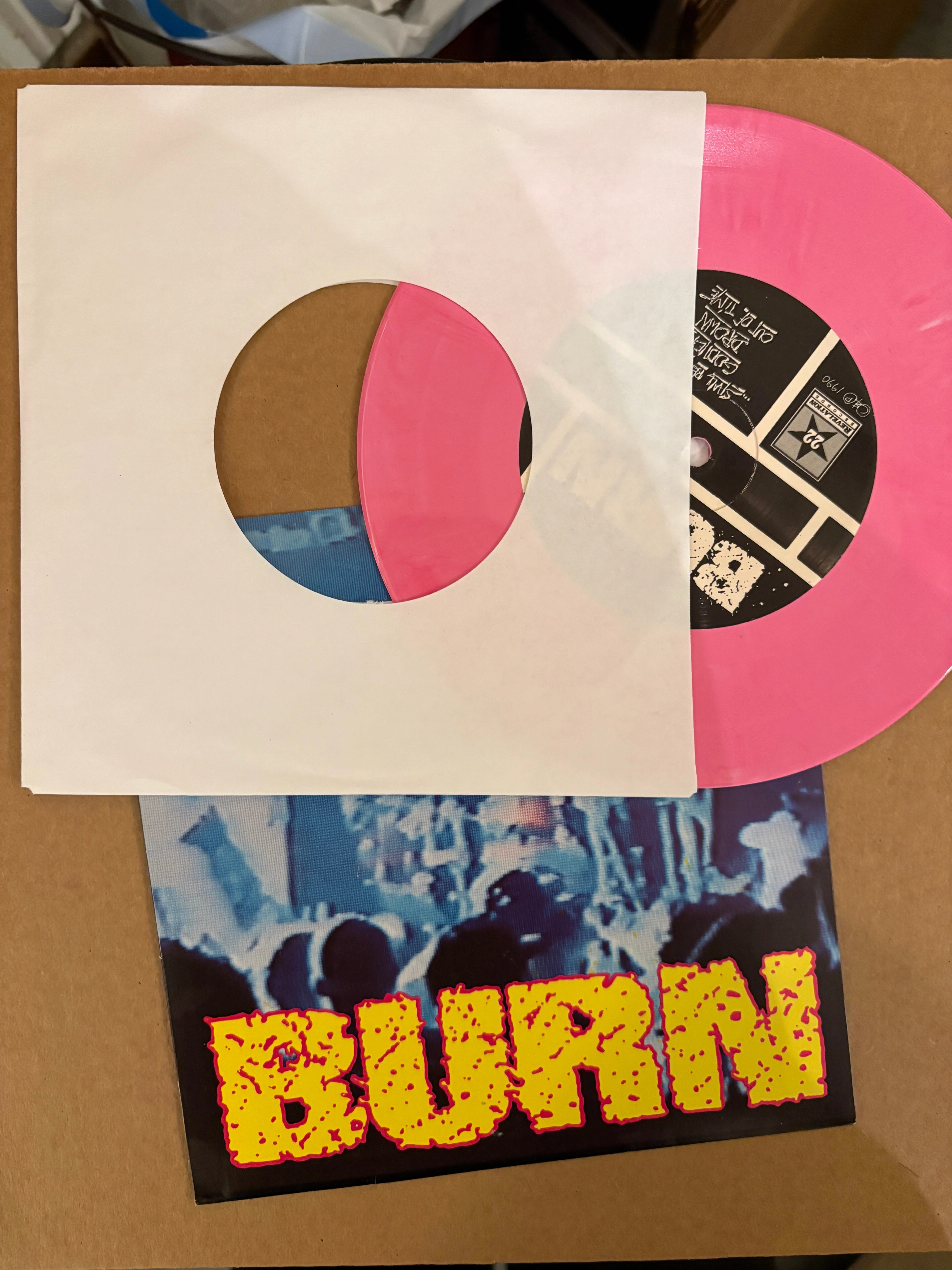 BURN - Shall Be Judged 7" Pink Vinyl - Image 3