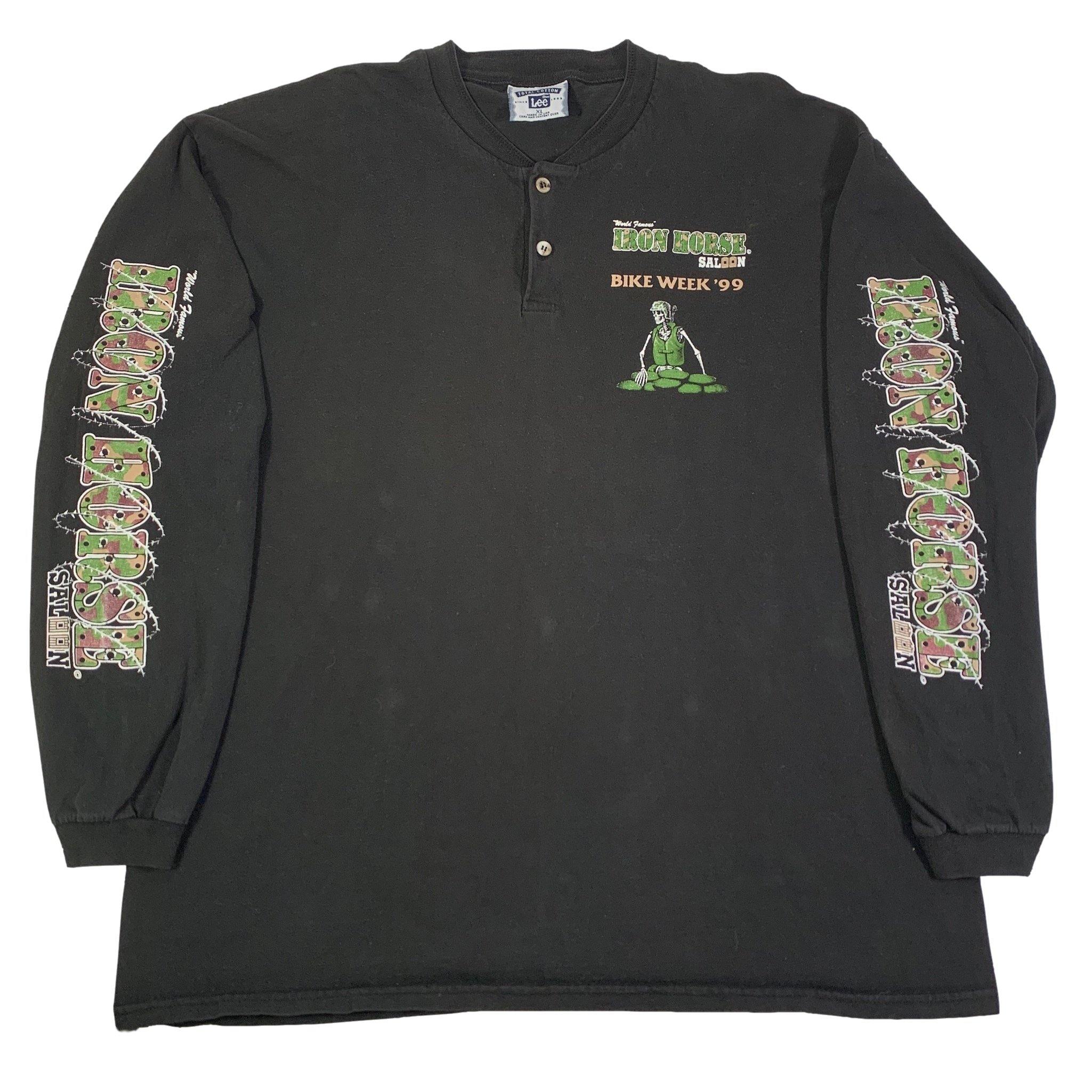 Vintage Iron Horse Saloon "Bike Week" Long Sleeve Henley
