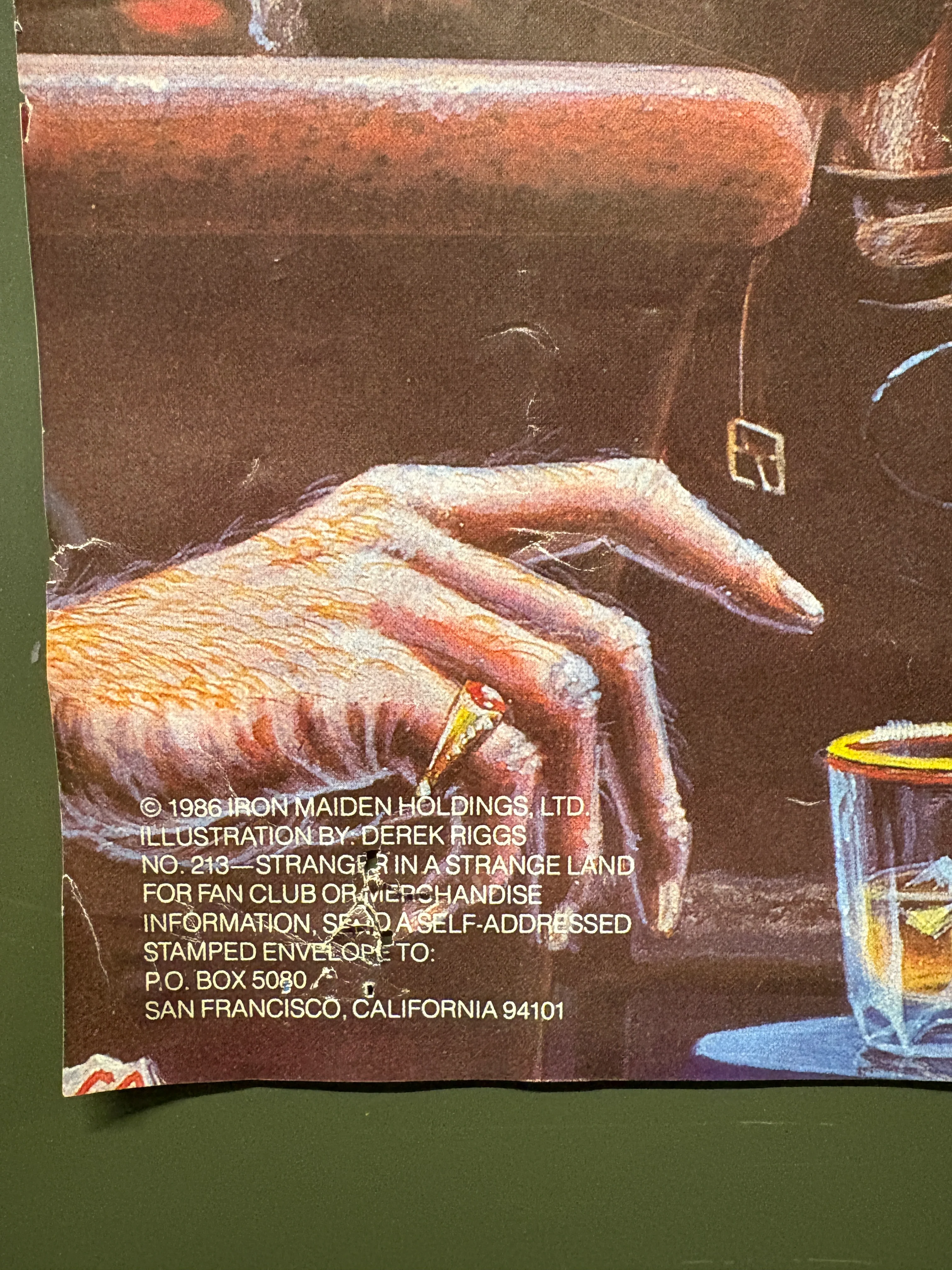 Vintage Iron Maiden "Stranger in a Strange Land" Poster - Image 3