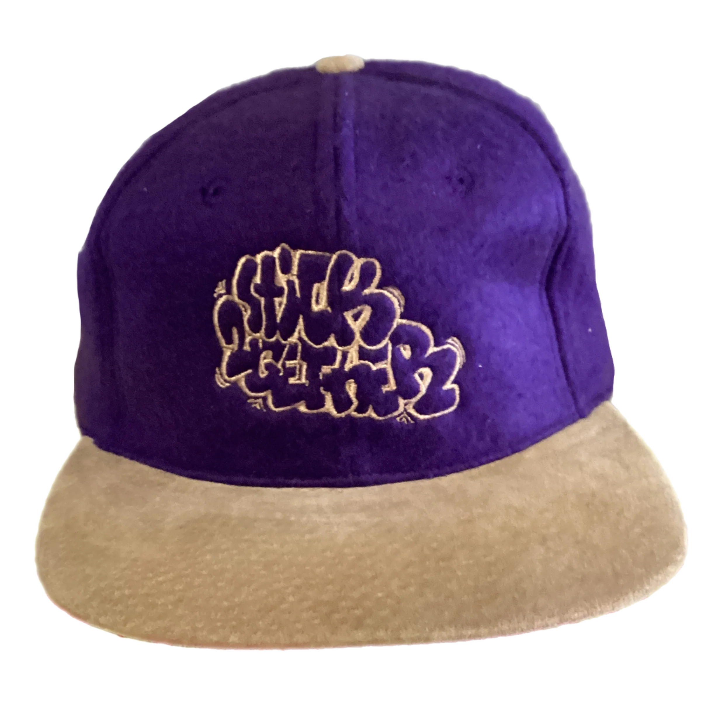 Stick Together Purple Wool/Suede Strapback Hat