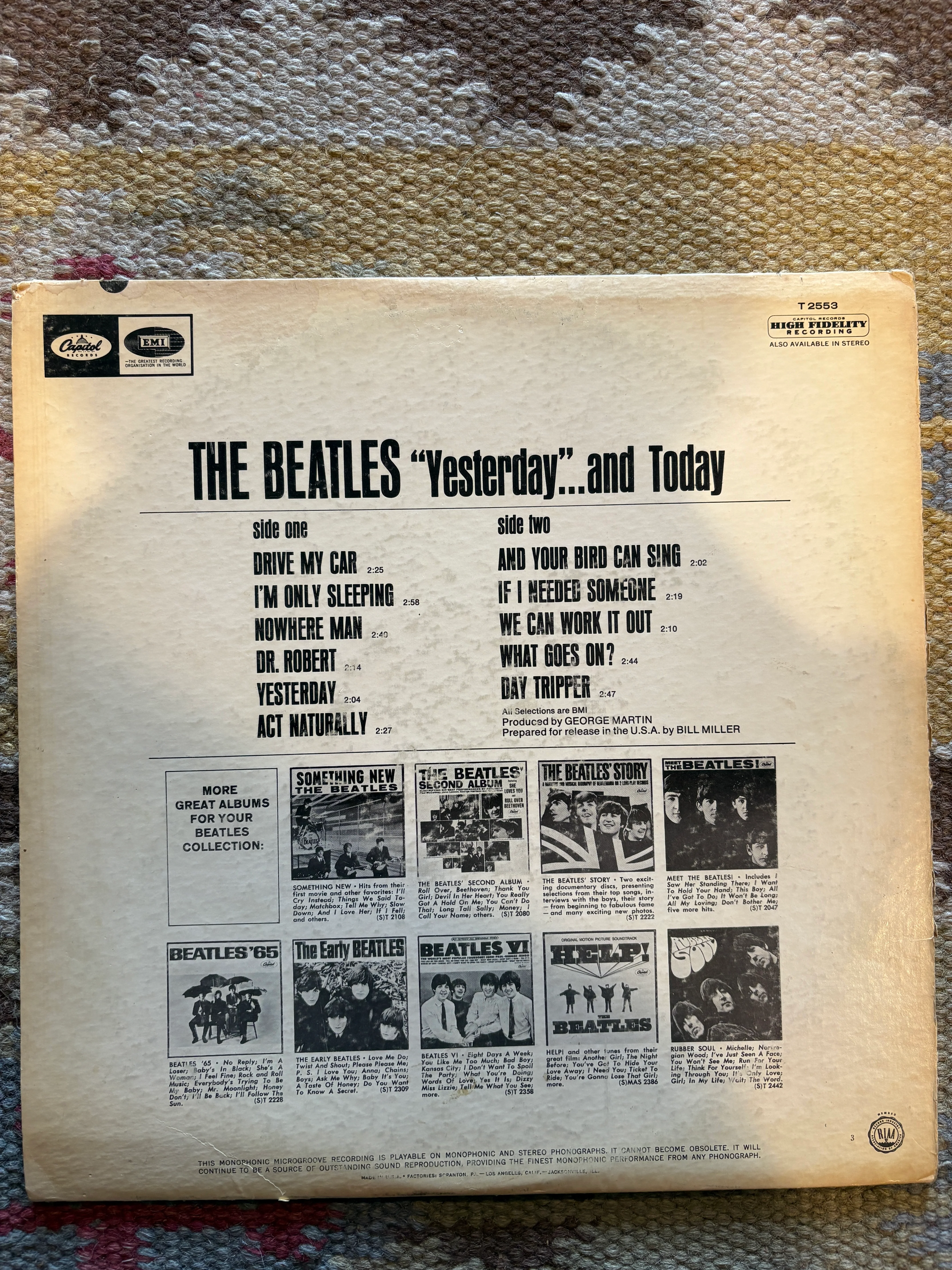 The Beatles “Yesterday And Today” 3rd State Butcher Cover LP - Mono/Scranton - Image 8
