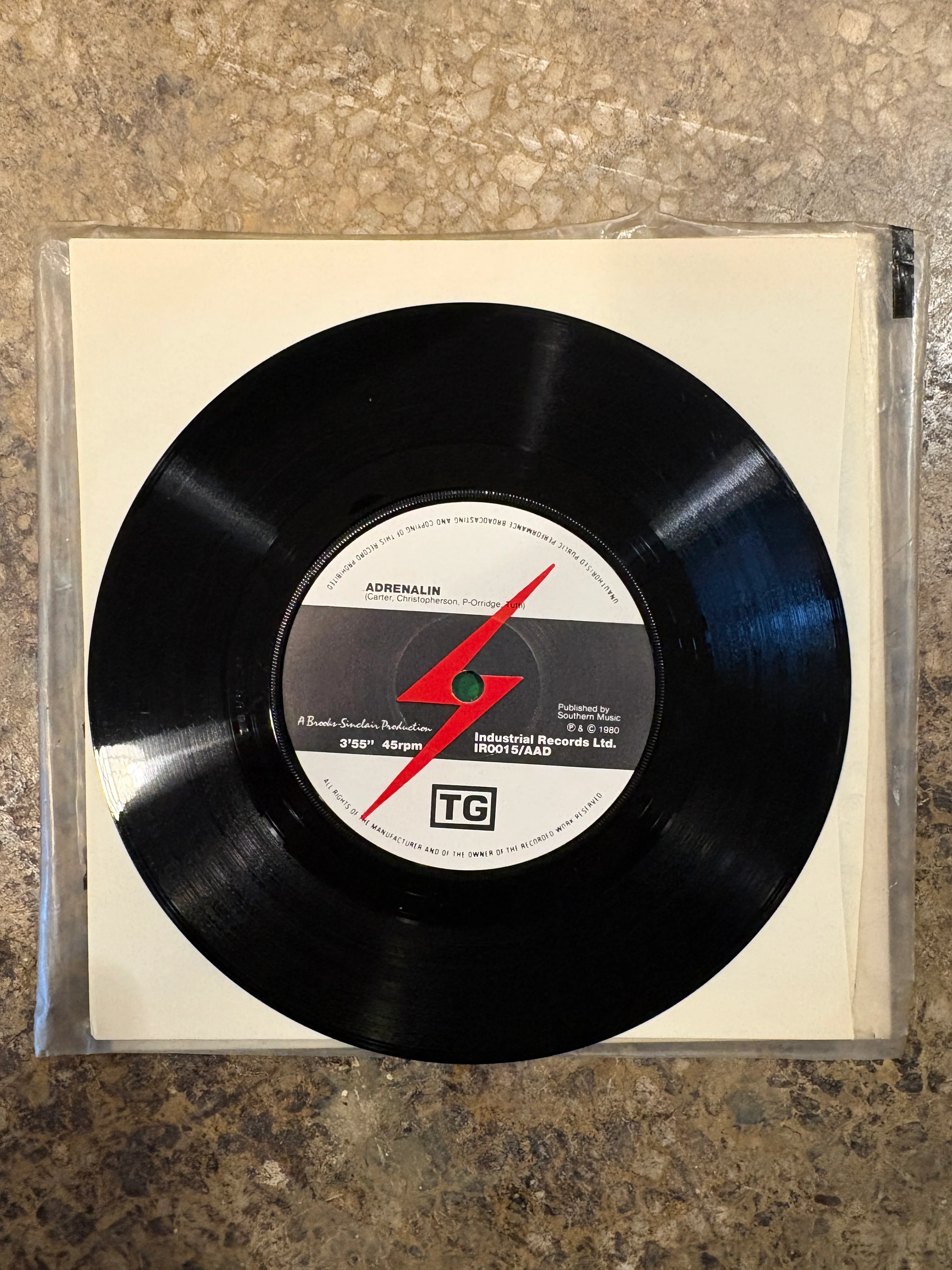 Throbbing Gristle - Adrenaline/Distant Dreams (Part Two) Industrial Records 7" - Image 6