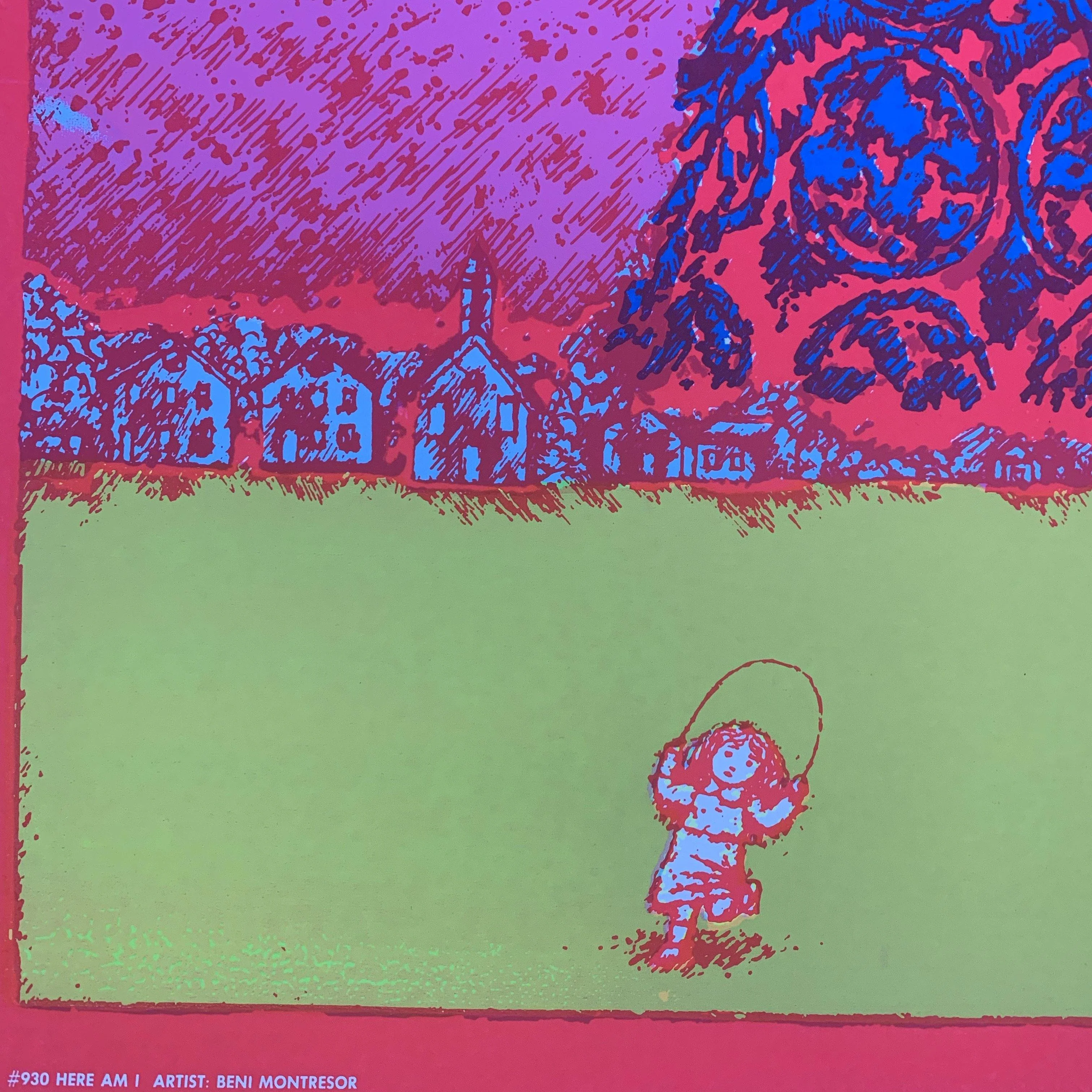 Vintage 1969 "Here I Am" By Third Eye Inc Poster - Image 3