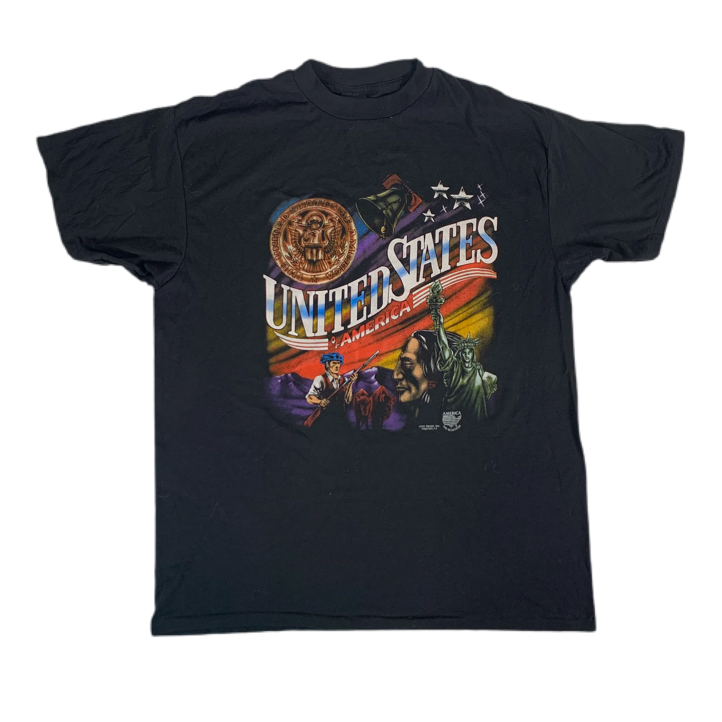 Vintage Just Brass 3D Emblem "United States" T-Shirt
