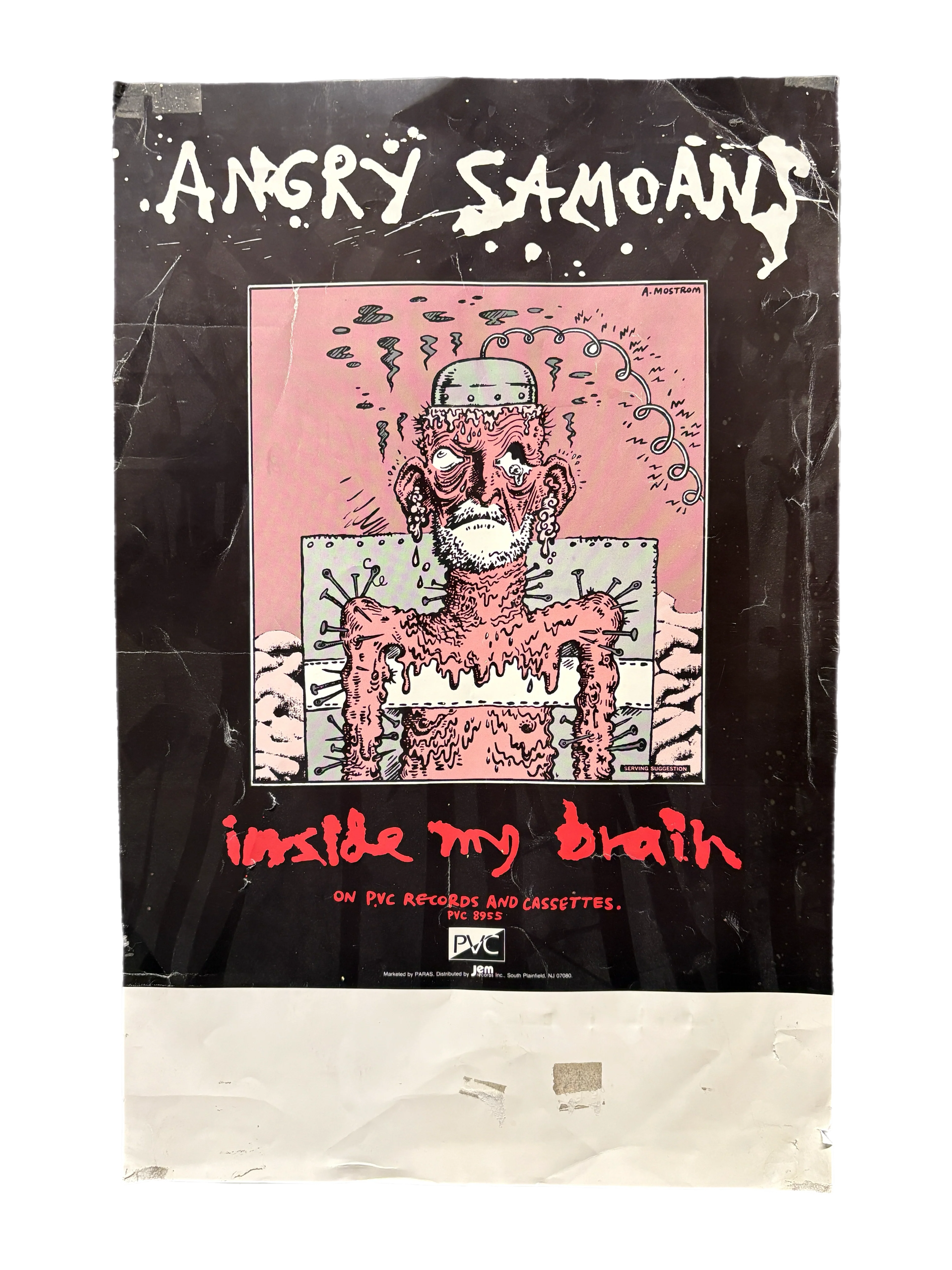 Vintage Angry Samoans "Inside My Brain" Poster