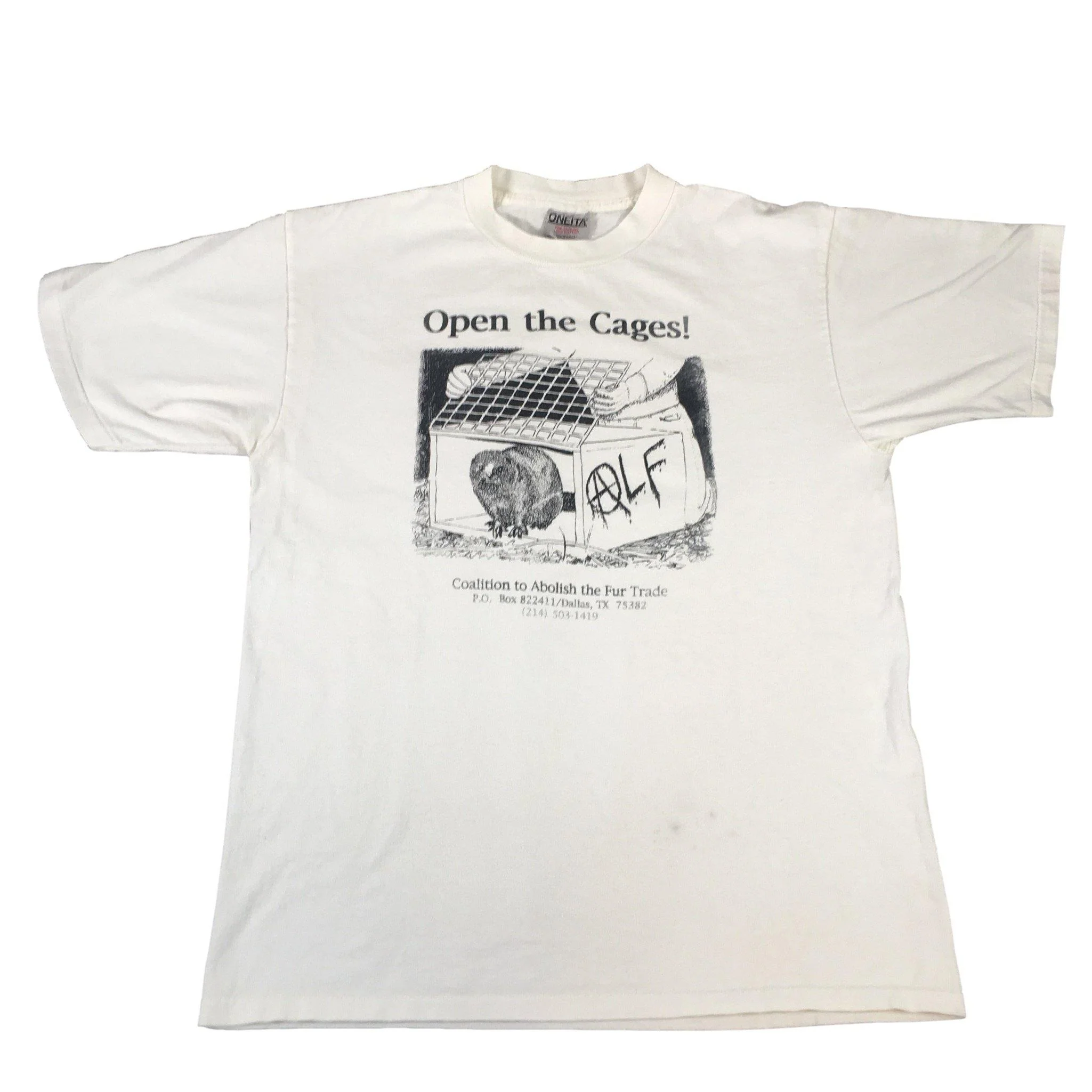 Vintage Animal Liberation Front "Open The Cages!" T-Shirt