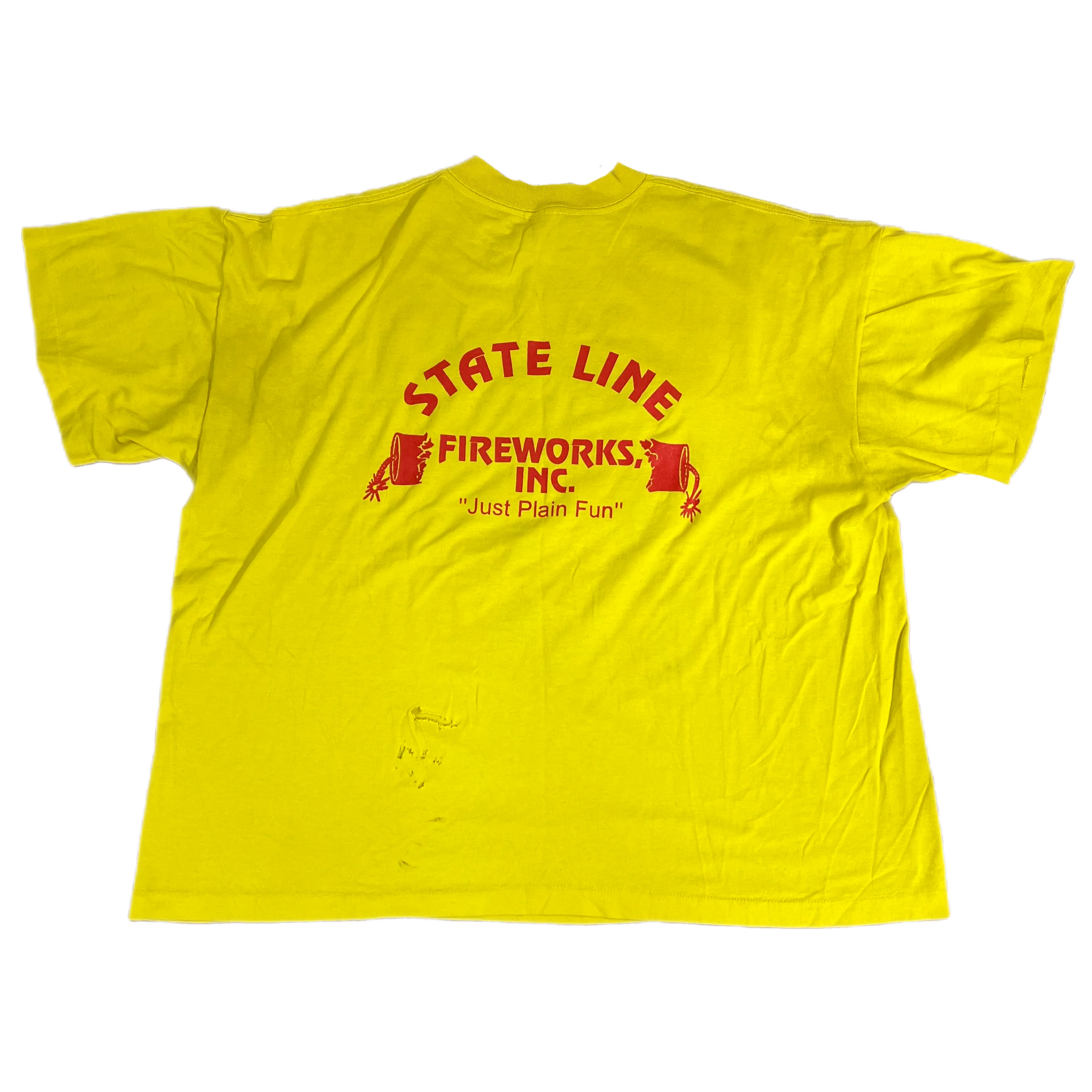 Vintage Black Cat "State Line Fireworks" T-Shirt - Image 2