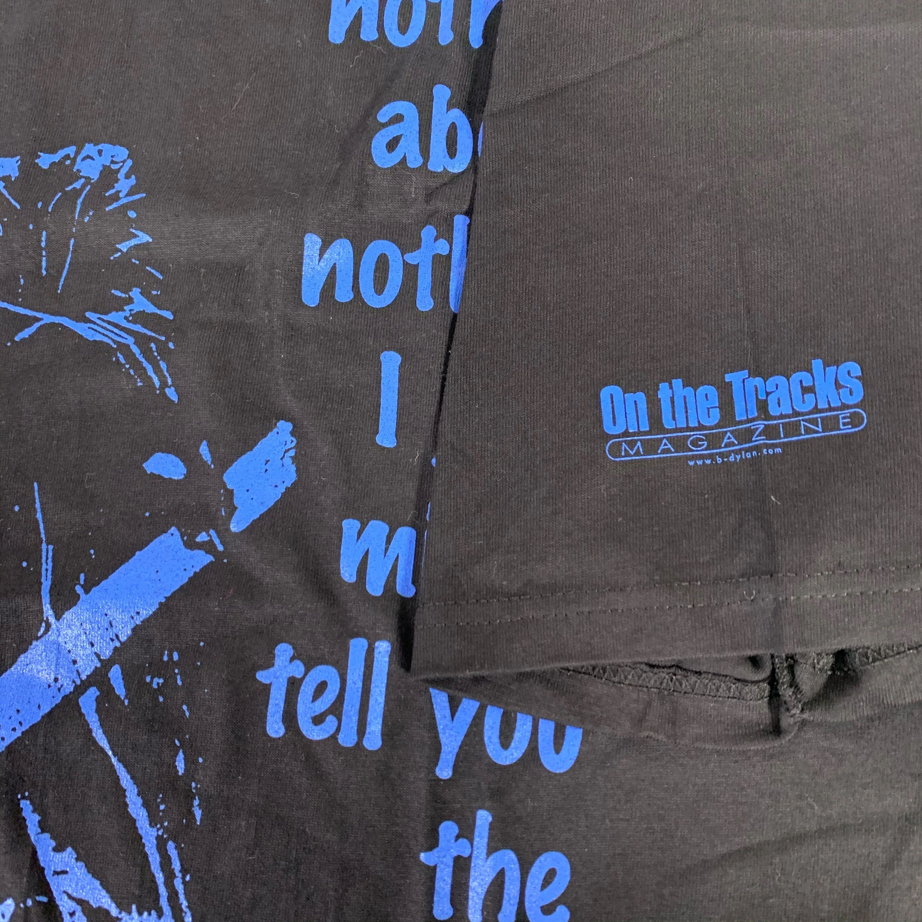 Vintage Bob Dylan "On The Tracks Zine" T-Shirt - Image 2