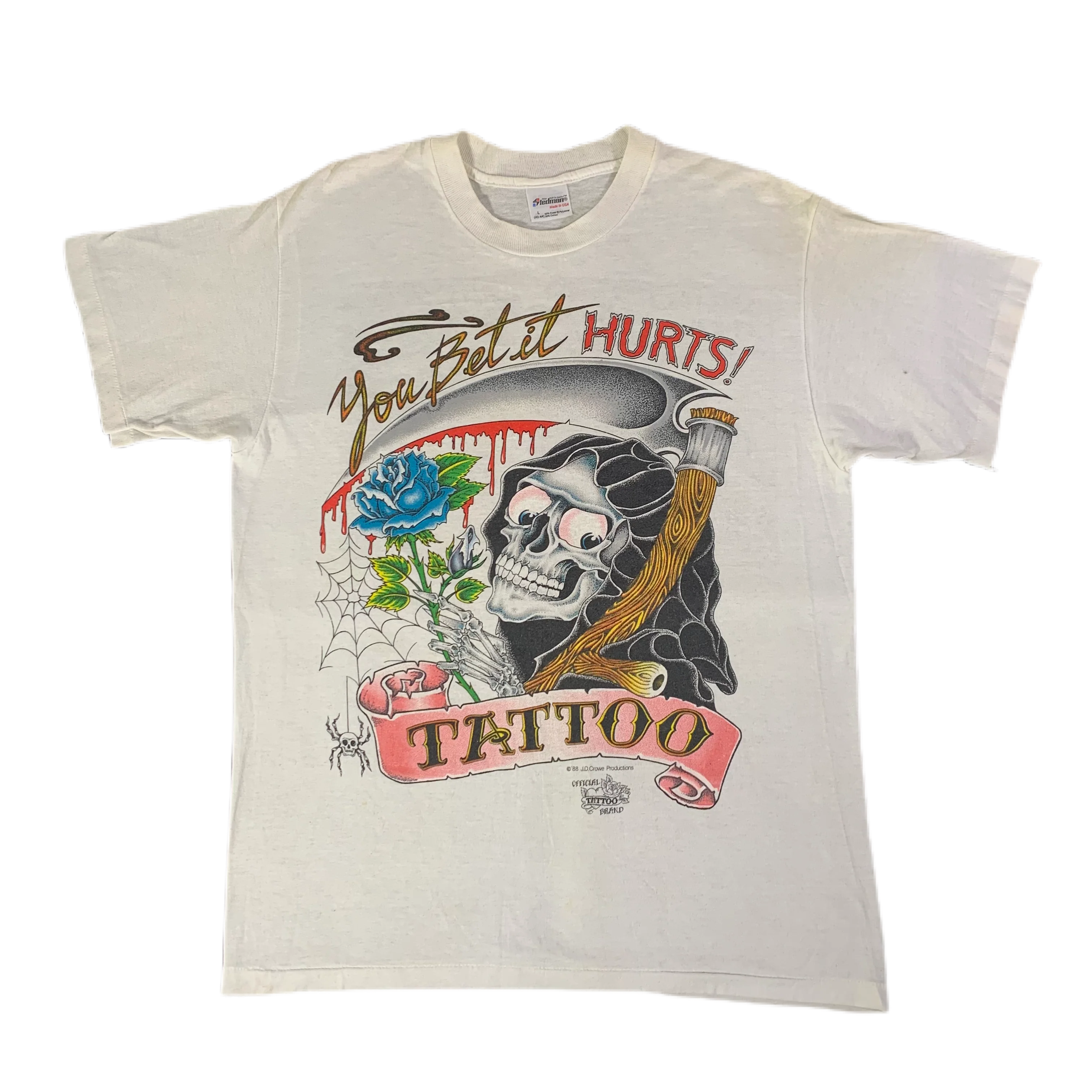Vintage Bob Olson Guy Aitchison Custom Tattooing Chicago "J.D. Crowe" T-Shirt