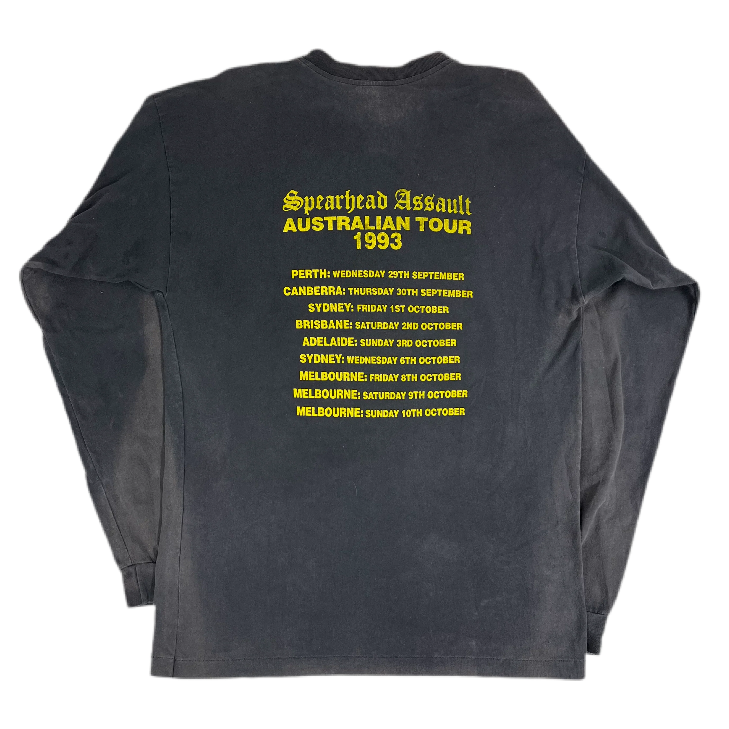 Vintage Bolt Thrower "Spearhead Assault '93" Long Sleeve Shirt - Image 2