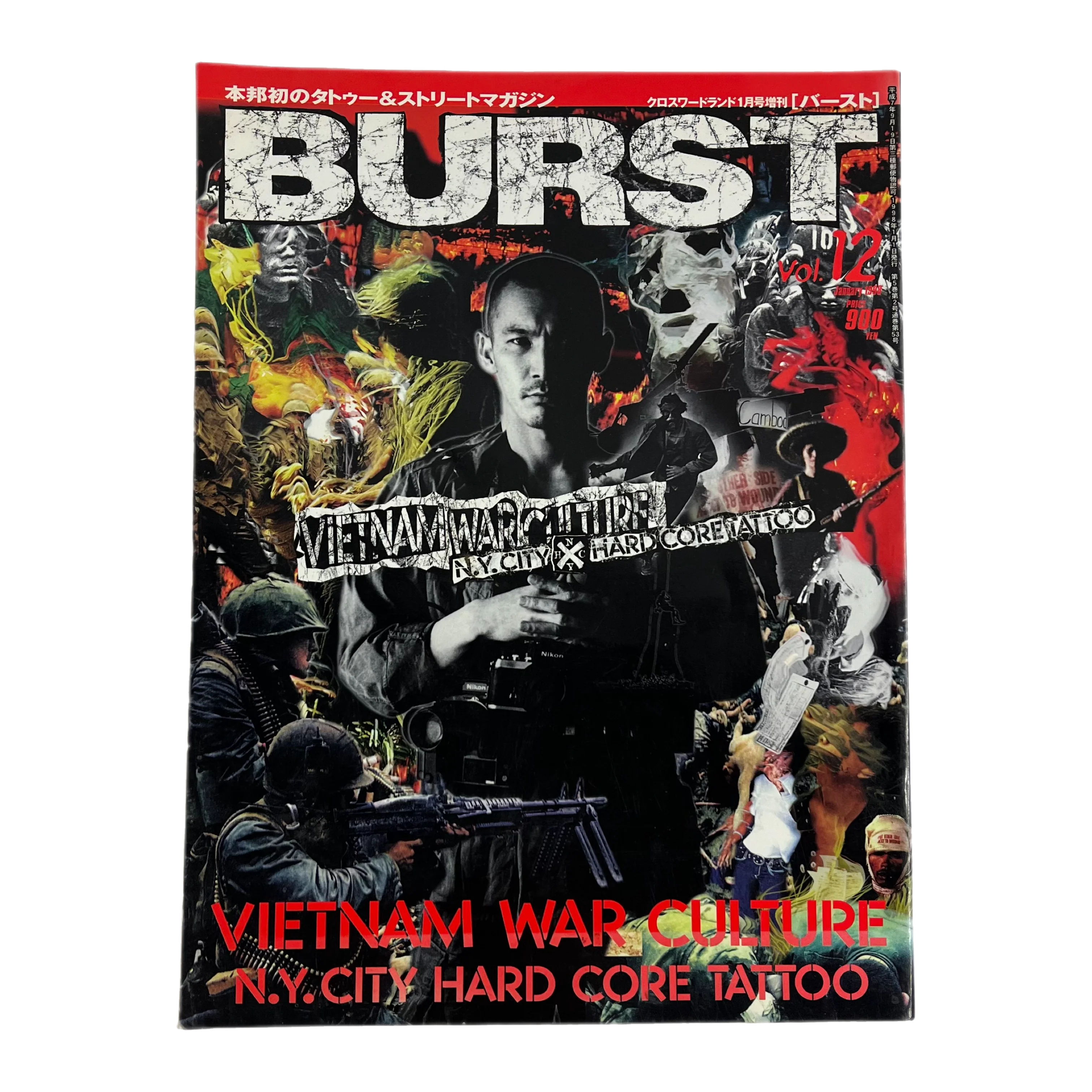 Vintage BURST Magazine "Vietnam War Culture" NYHC Tattoo Volume 12 1998