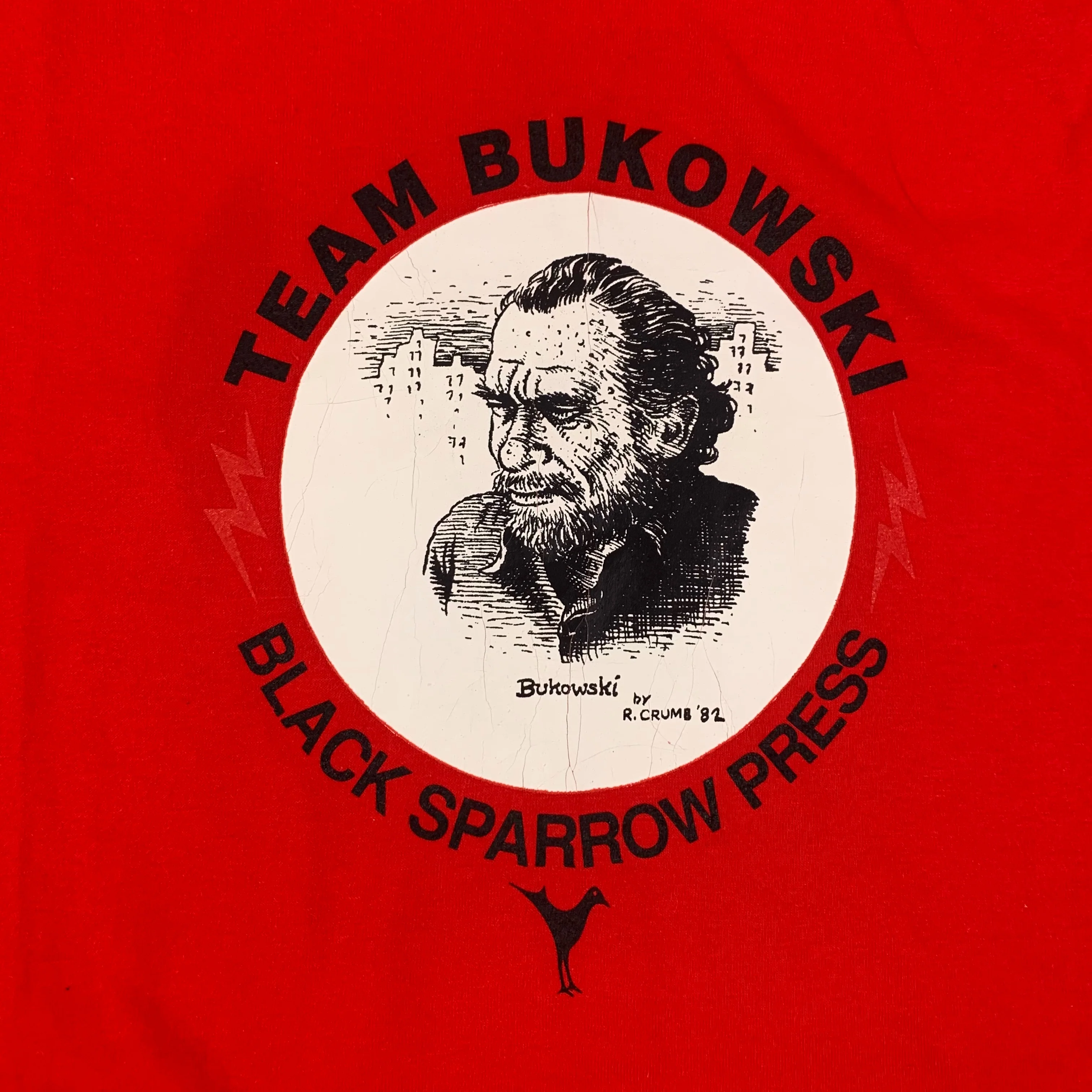 Vintage Charles Bukowski "Black Sparrow Press" R. Crumb T-Shirt - Image 2