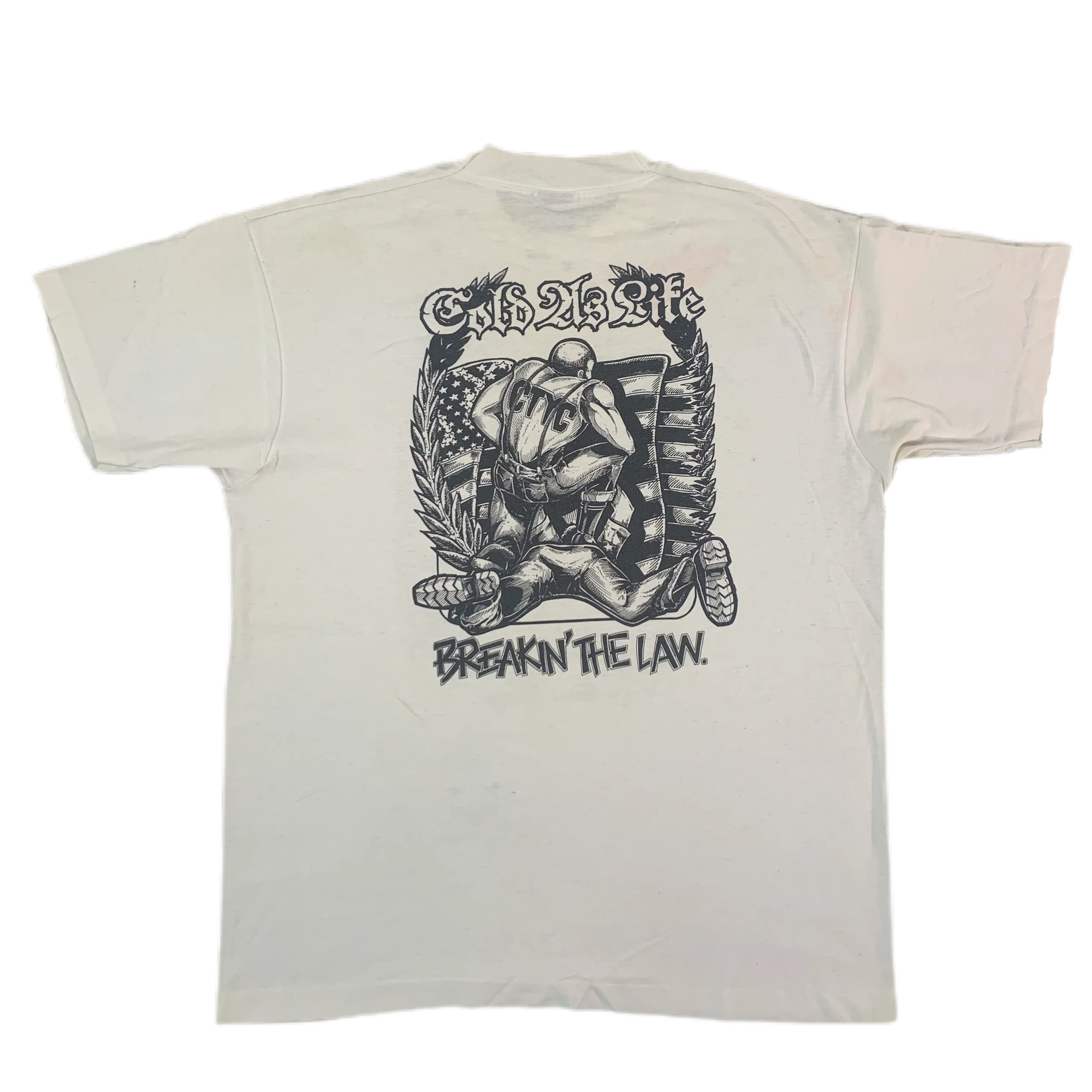 Vintage Cold As Life "Breakin' The Law" T-Shirt - Image 2