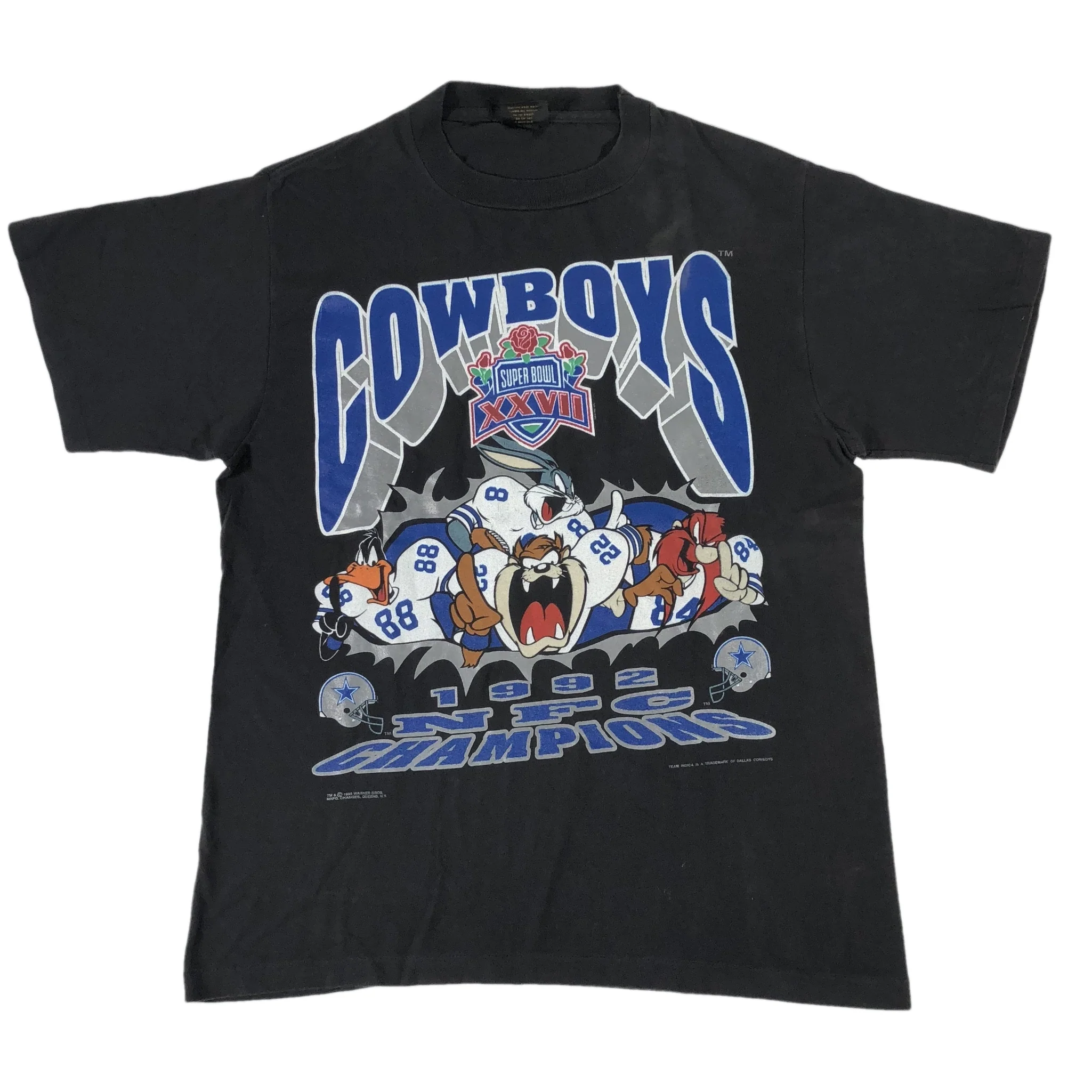Vintage Dallas Cowboys "Superbowl XXVII NFC Champions Looney Tunes" T-Shirt
