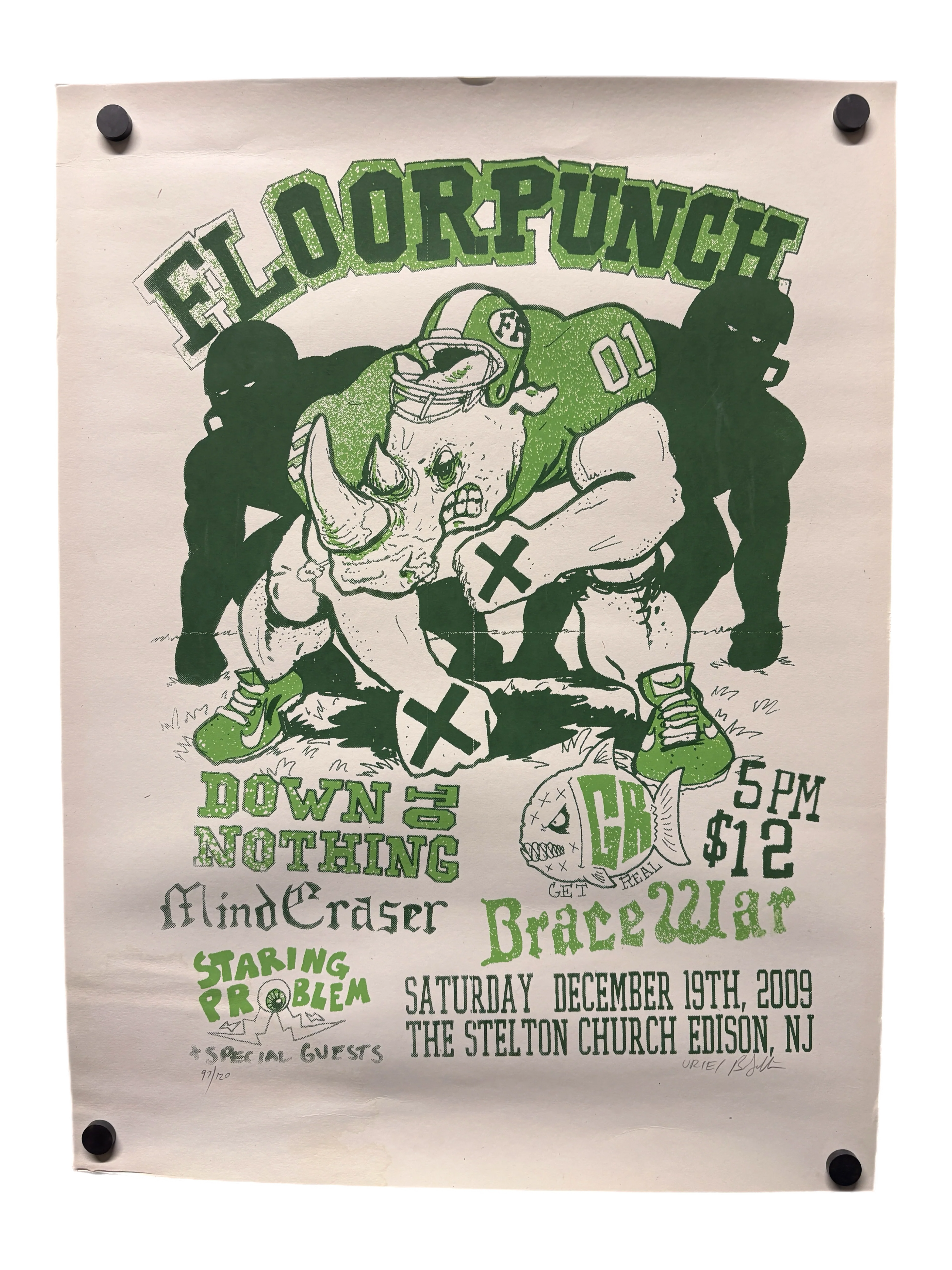 Vintage Floorpunch "Edison, NJ 2009" Screenprinted Poster