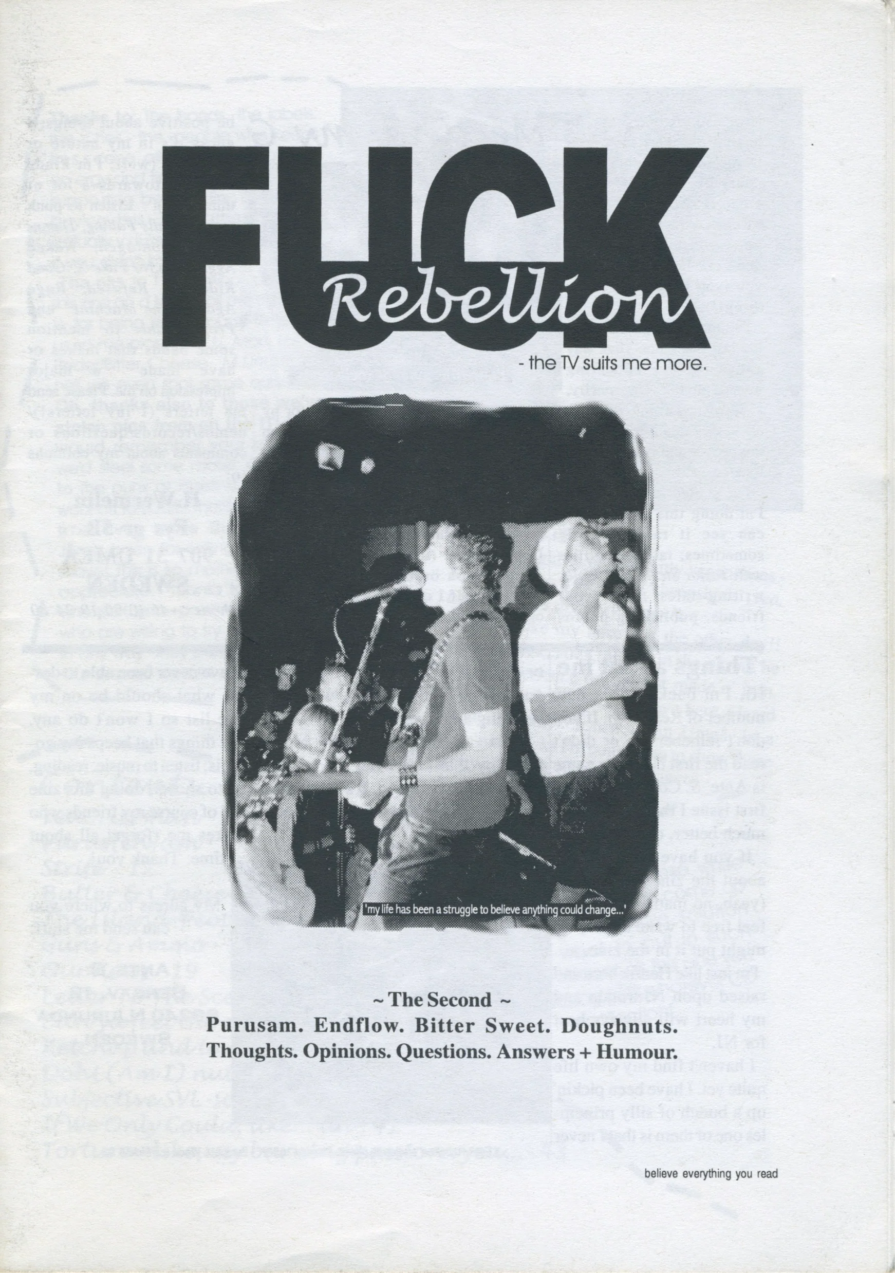 Vintage Fuck Rebellion "Sweden Hardcore" Fanzine