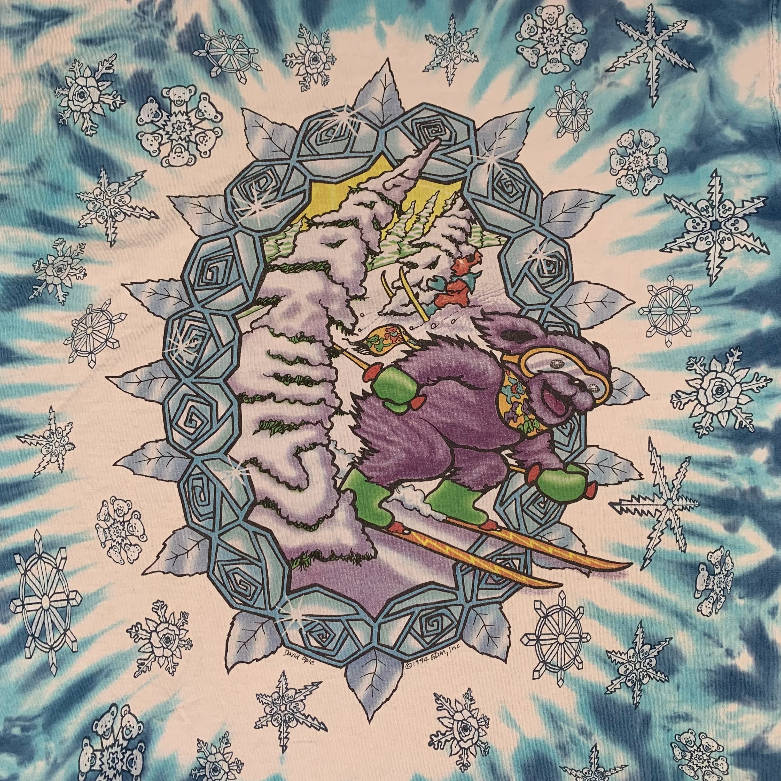 Vintage Grateful Dead "Snow" David Opie Tie Dye T-Shirt - Image 4