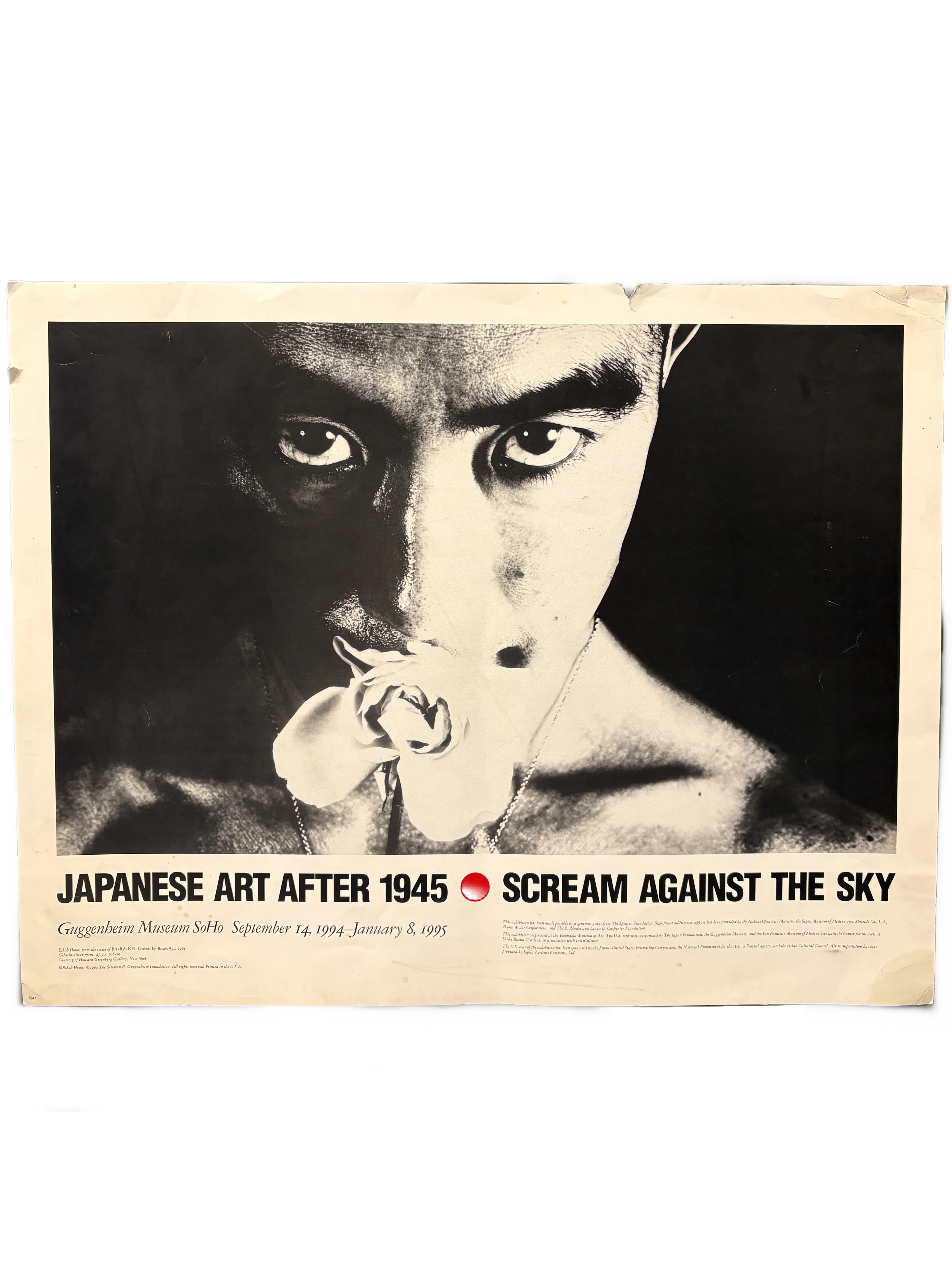 Vintage Guggenheim Museum "Scream Against the Sky: Japanese Art After 1945" Yukio Mishima Exhibition Poster