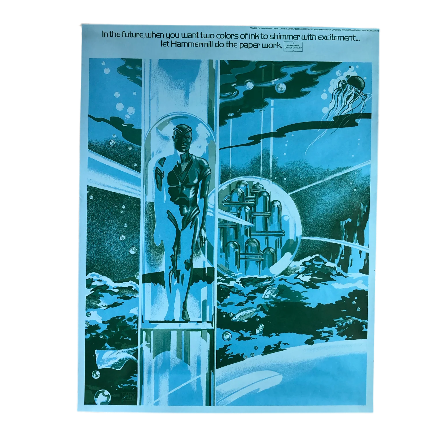 Vintage Hammermill "Blue Future" Promotional Poster