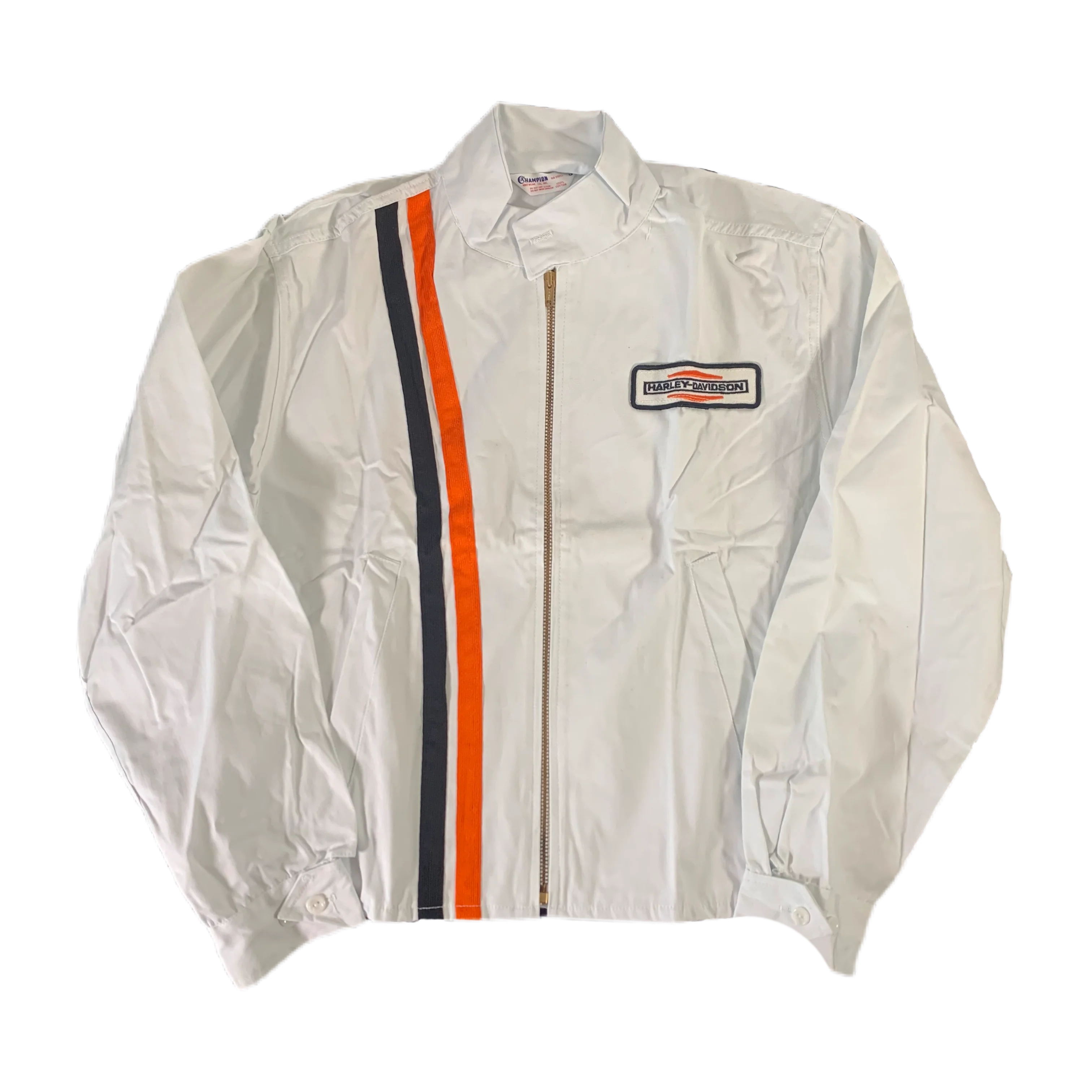 Vintage Harley-Davidson "Champion Runner Tag" Crawfords Waterloo IA Jacket - Image 2
