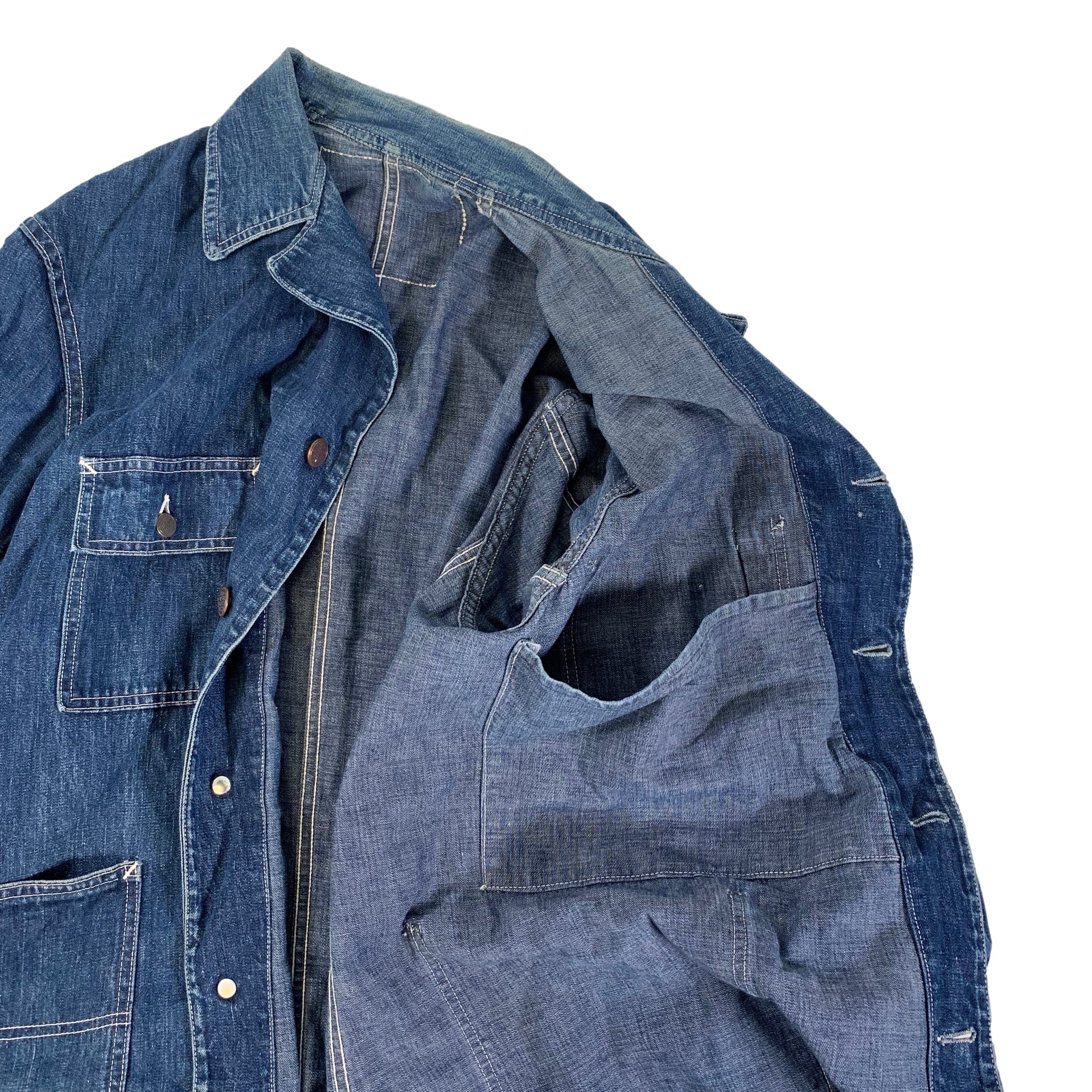 Vintage Head Light Denim "Coverall" Jacket - Image 9