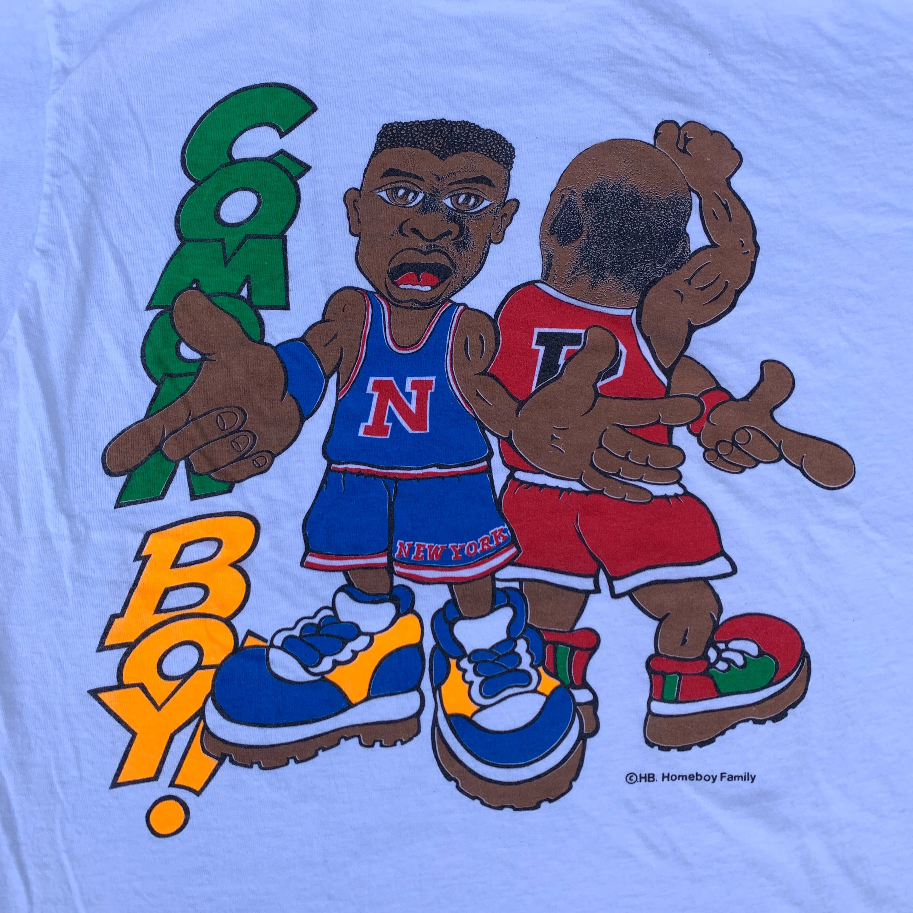 Vintage New York Knicks Chicago Bulls "Cmon Boy!" T-Shirt - Image 2