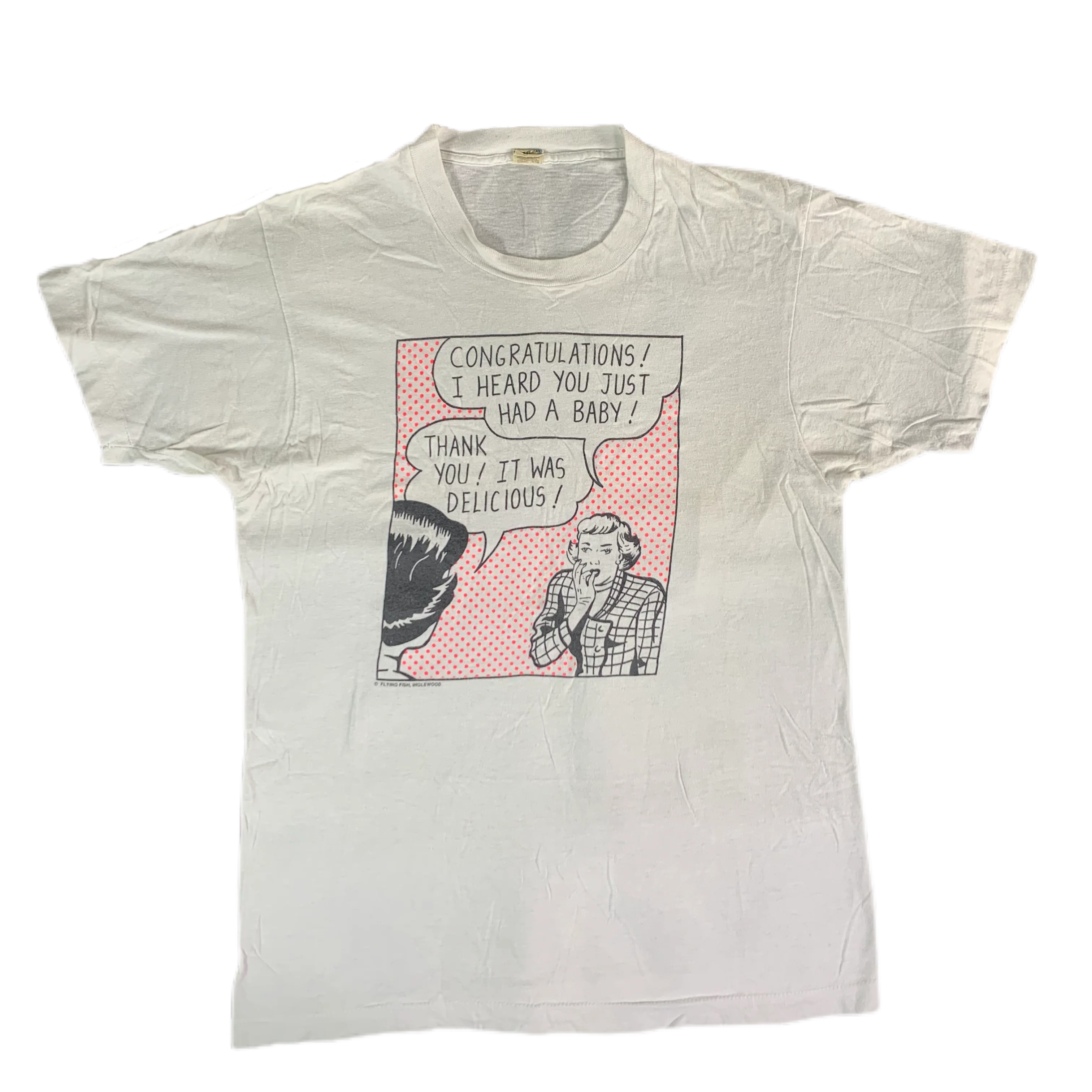 Vintage Roy Lichtenstein" I Heard You Just Had A Baby" T-Shirt