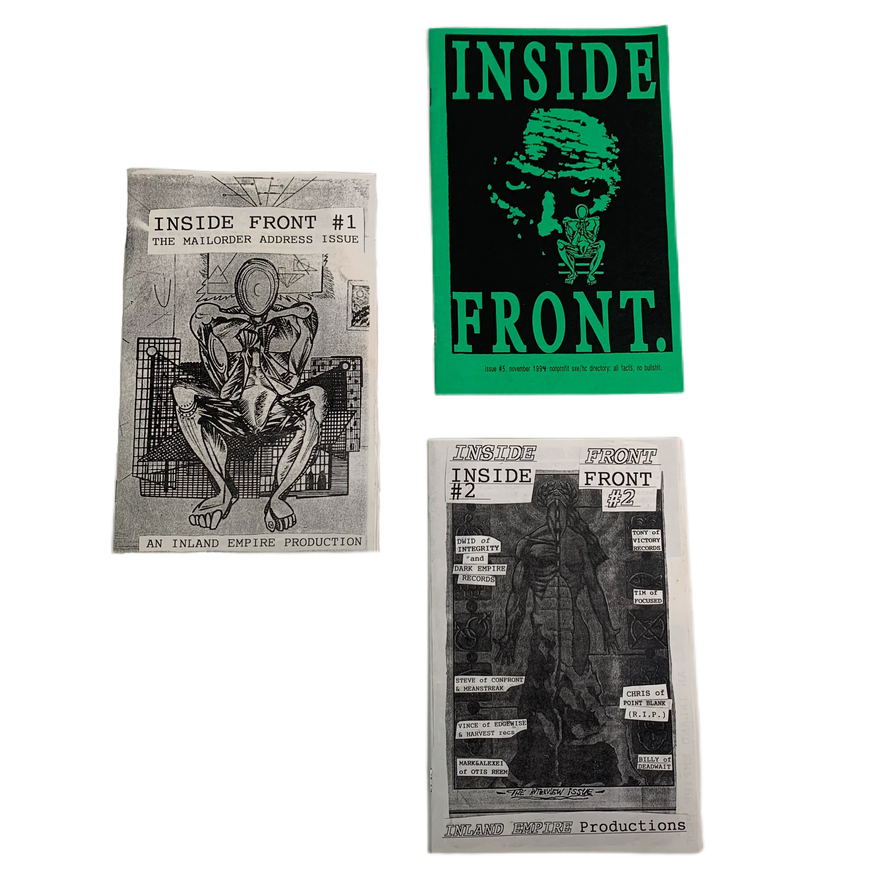 Vintage Inside Front “Issues #1 #2 #5” Fanzine