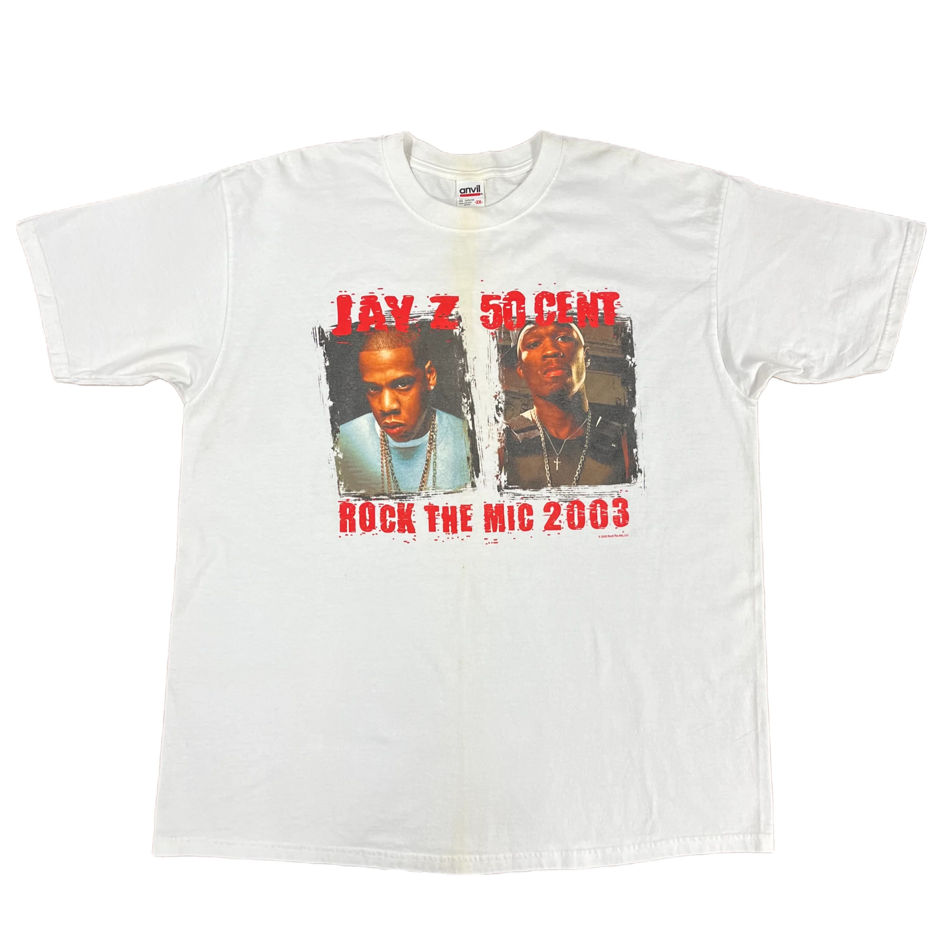 Vintage Jay-Z 50 Cent "Rock The Mic 2003" T-Shirt