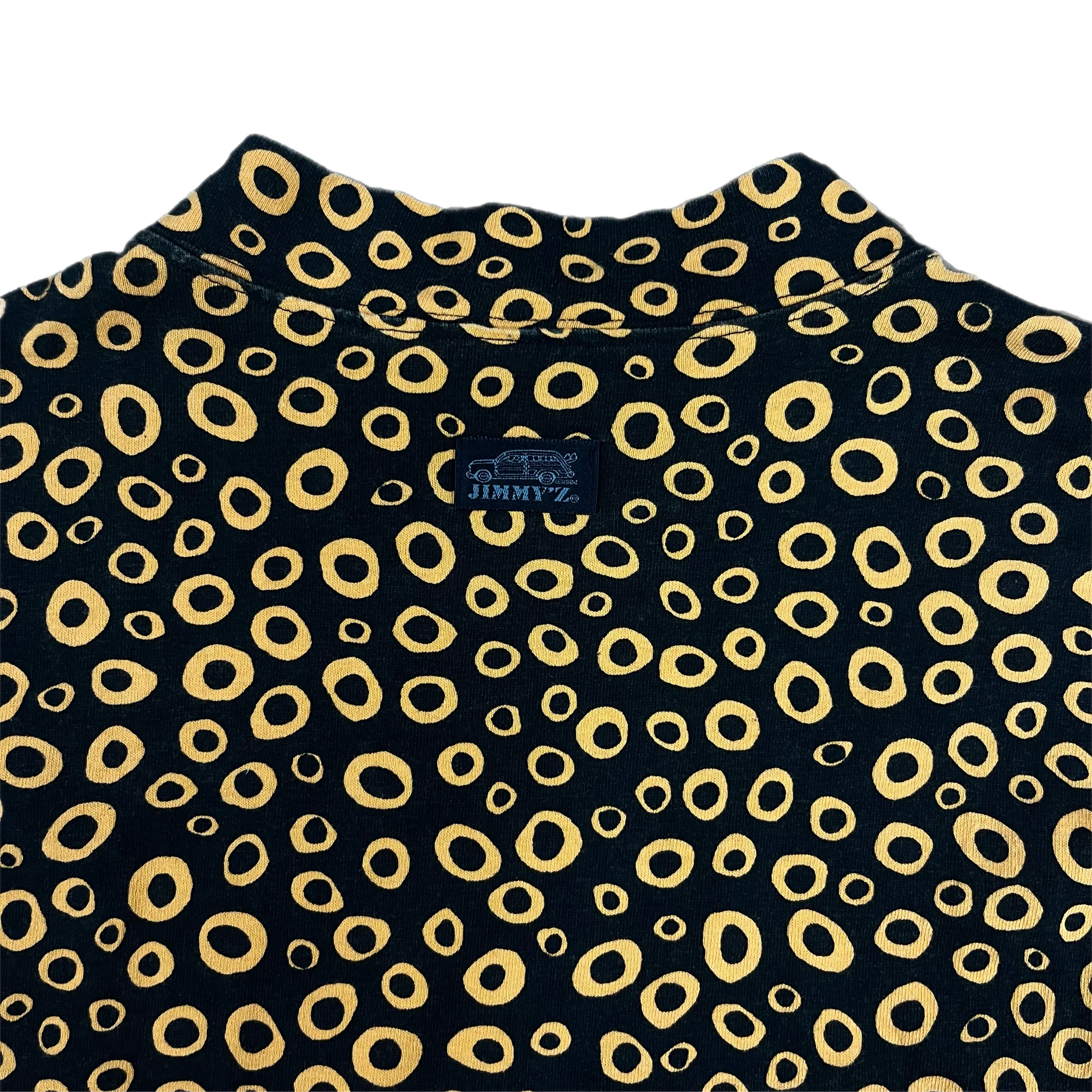 Vintage Jimmy'z "All Over Print" Mock Neck T-Shirt - Image 2