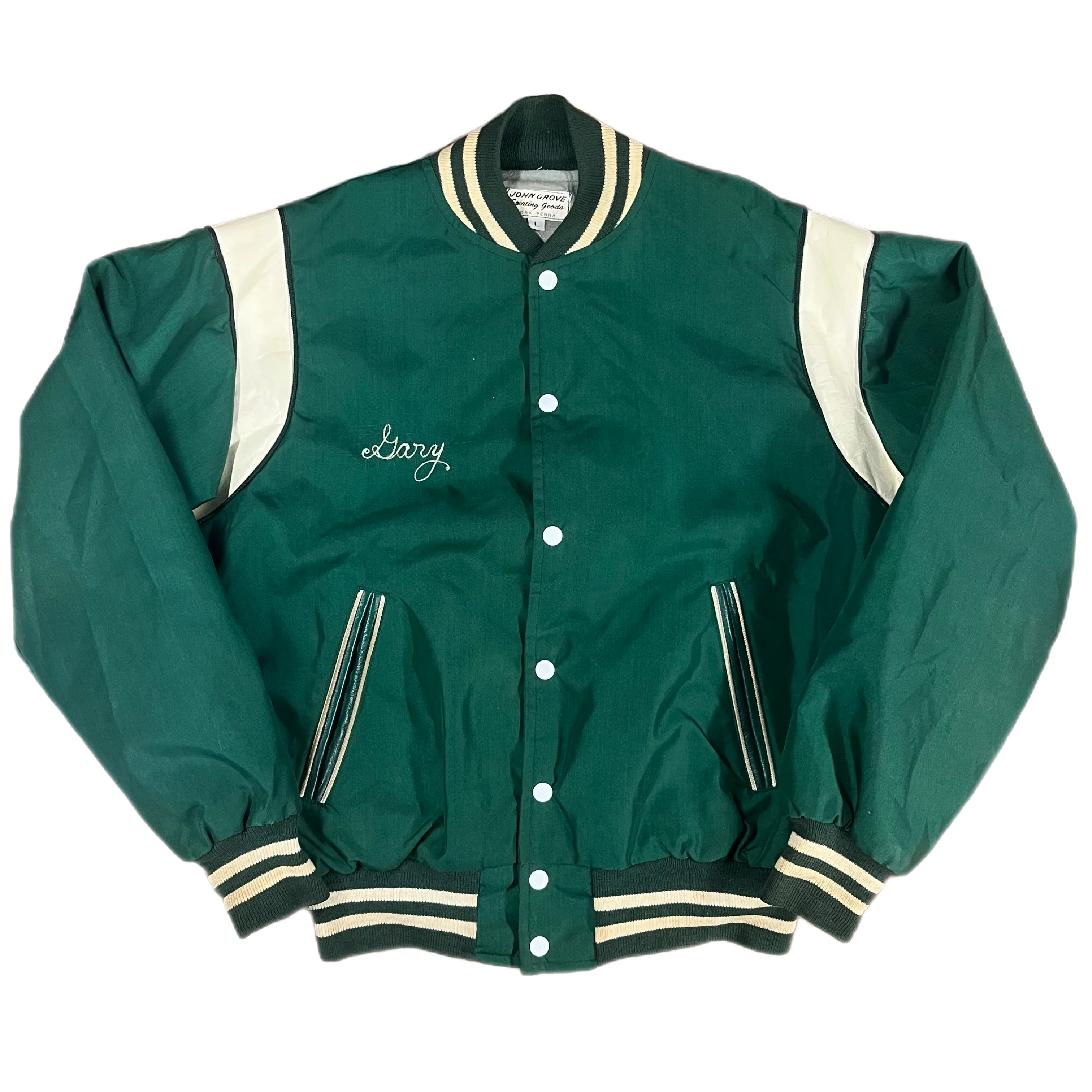 Vintage John Grove Sporting Goods "York, PA" Leather Trim Jacket