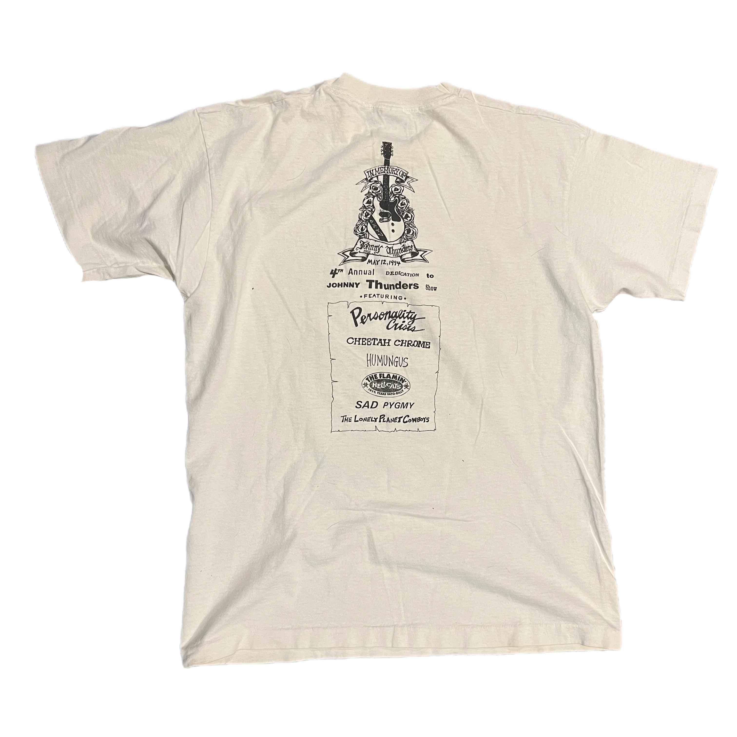 Vintage Johnny Thunders "1994 Memorial Show" T-Shirt - Image 3