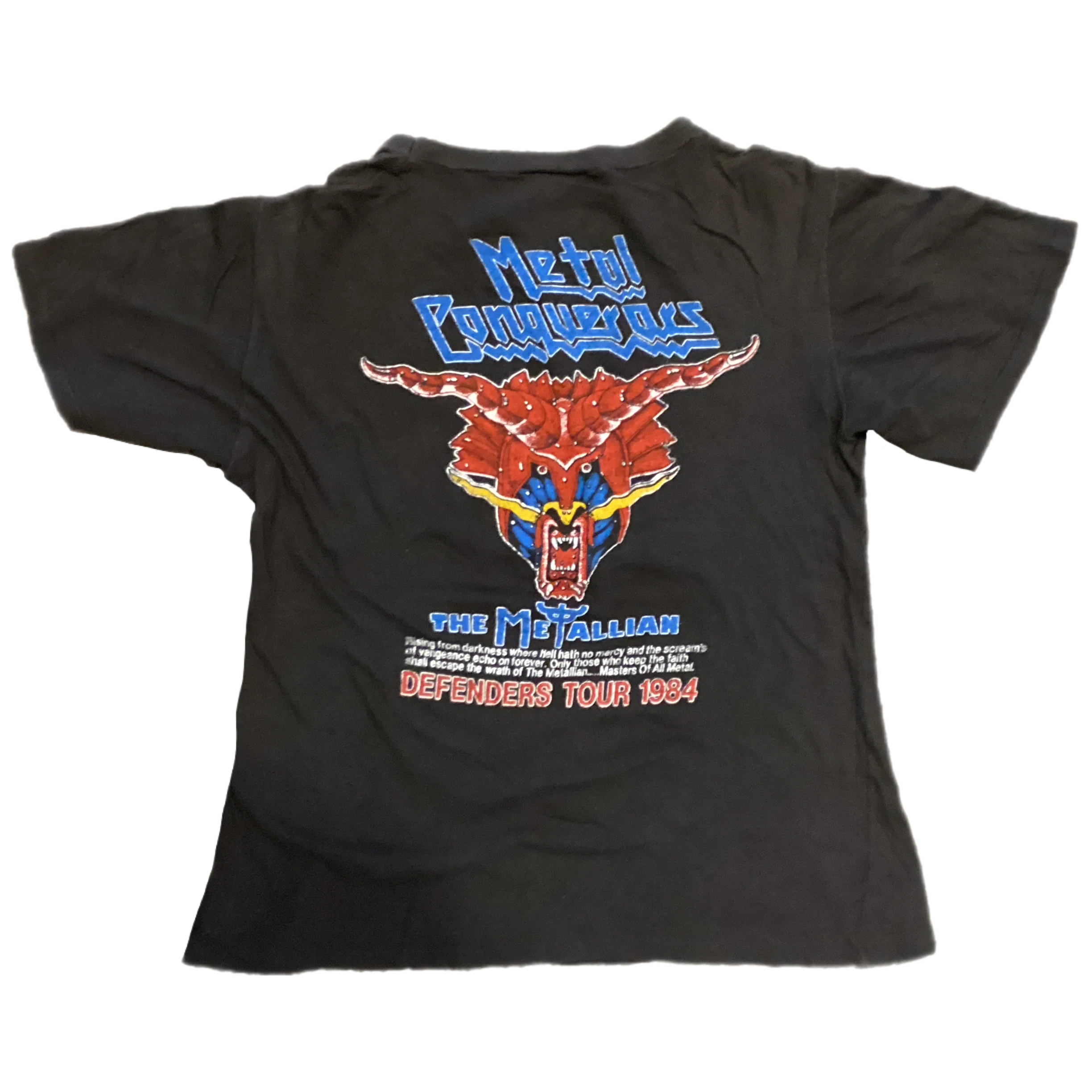 Vintage Judas Priest "Defenders Of The Faith" Defenders Tour '84 T-Shirt - Image 2