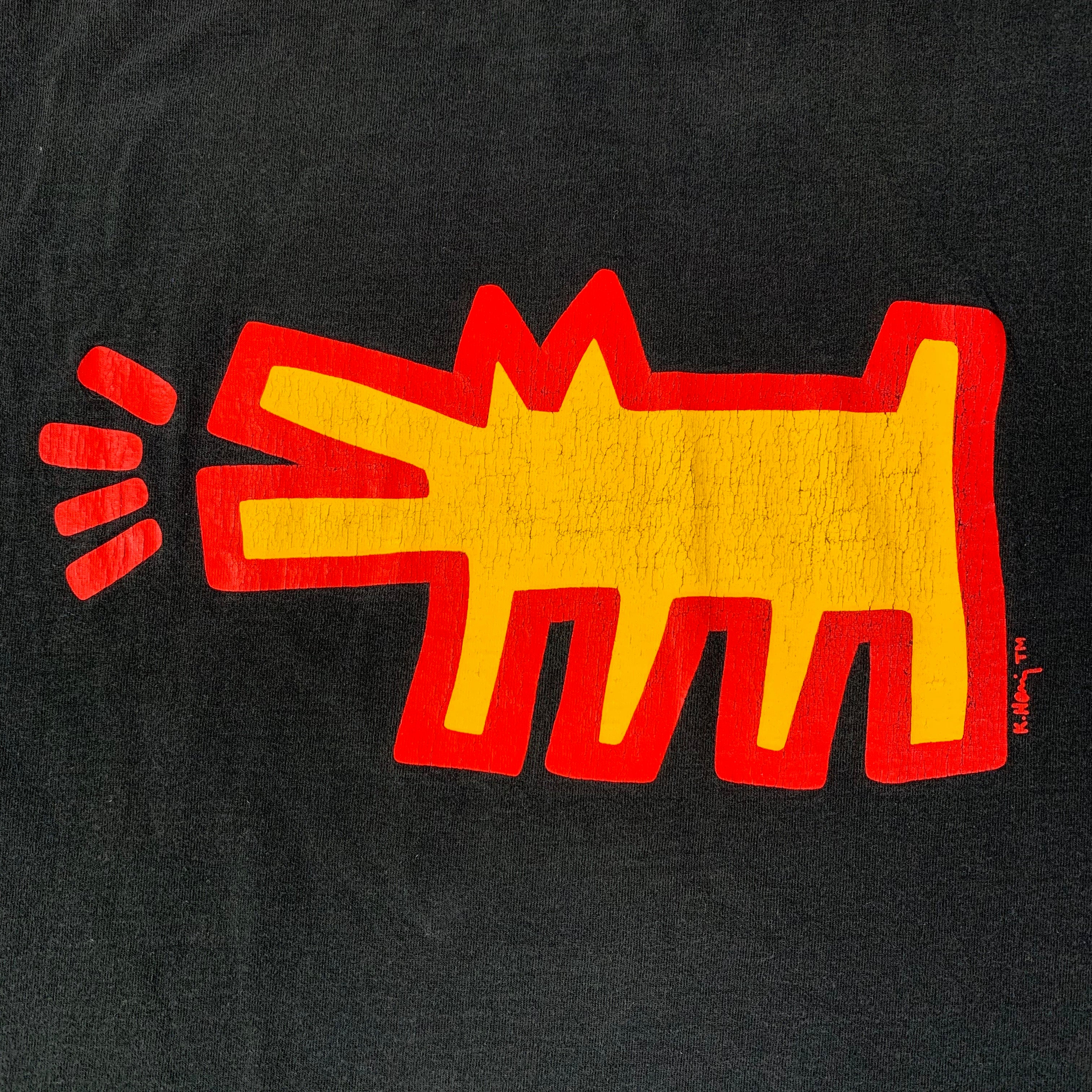 Vintage Keith Haring "Radiant Baby / Barking Dog" T-Sirt - Image 3