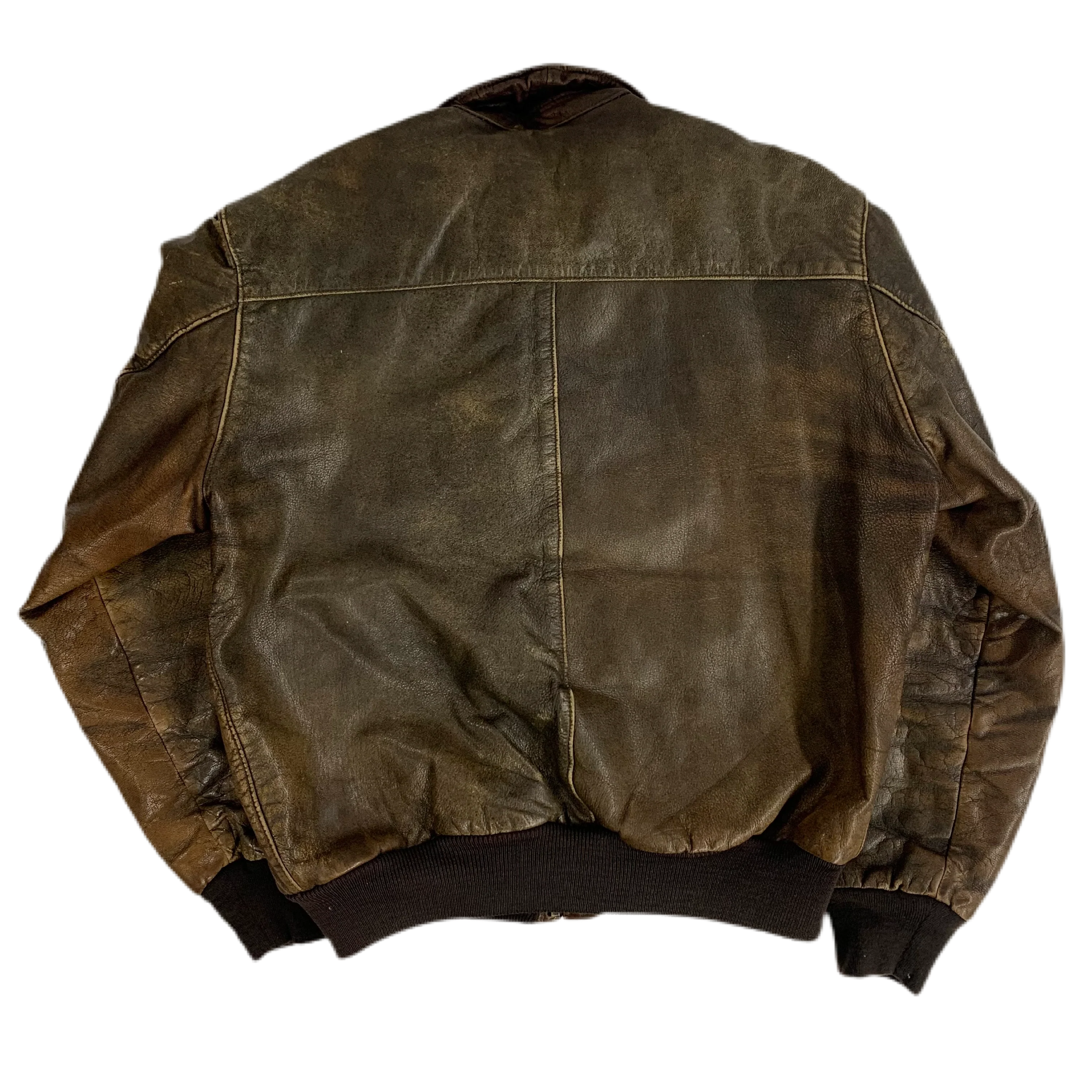 Vintage L.L. Bean "Made in U.S.A." Leather Flight Jacket - Image 2