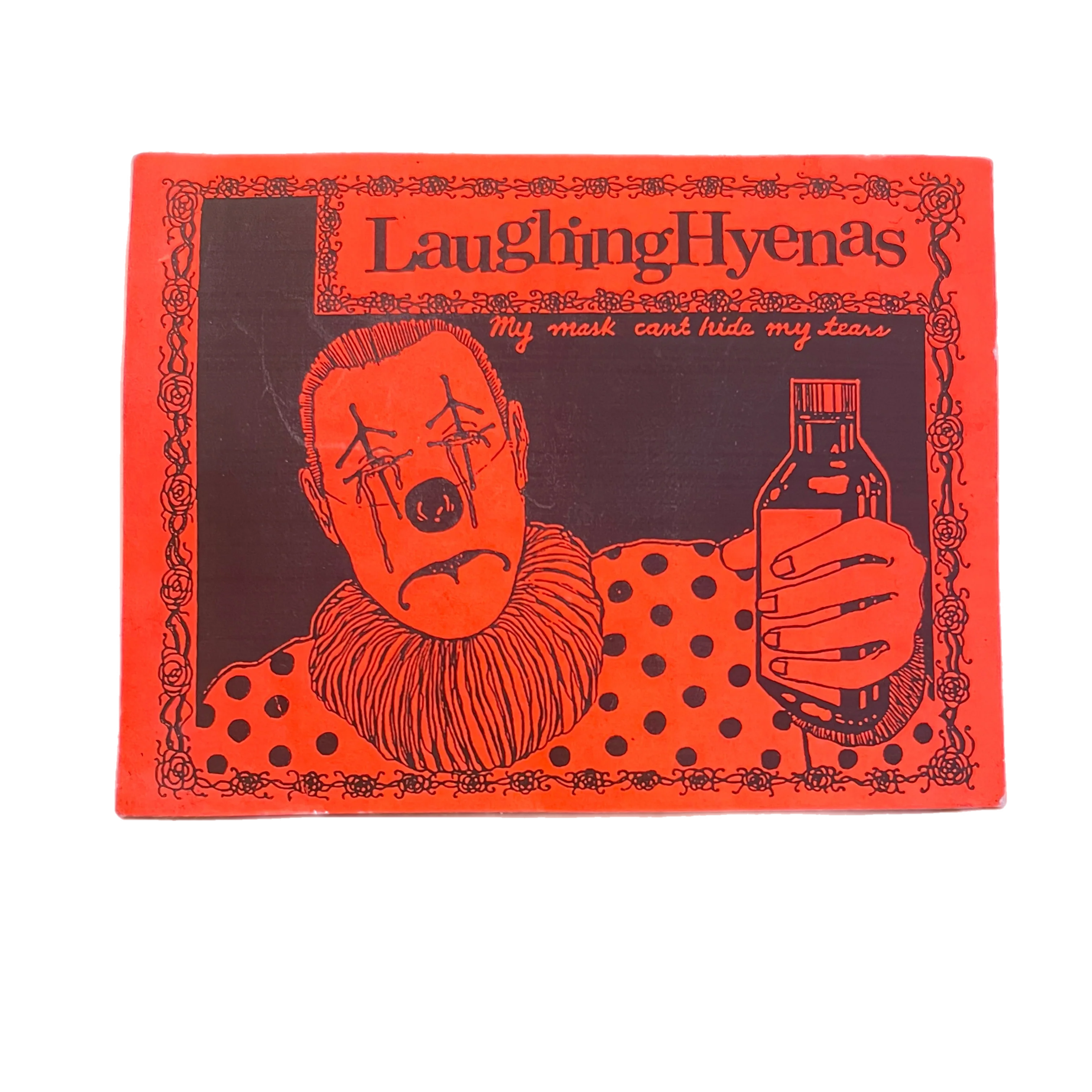 Vintage Laughing Hyenas "My Mask Can't Hide My Tears" Sticker