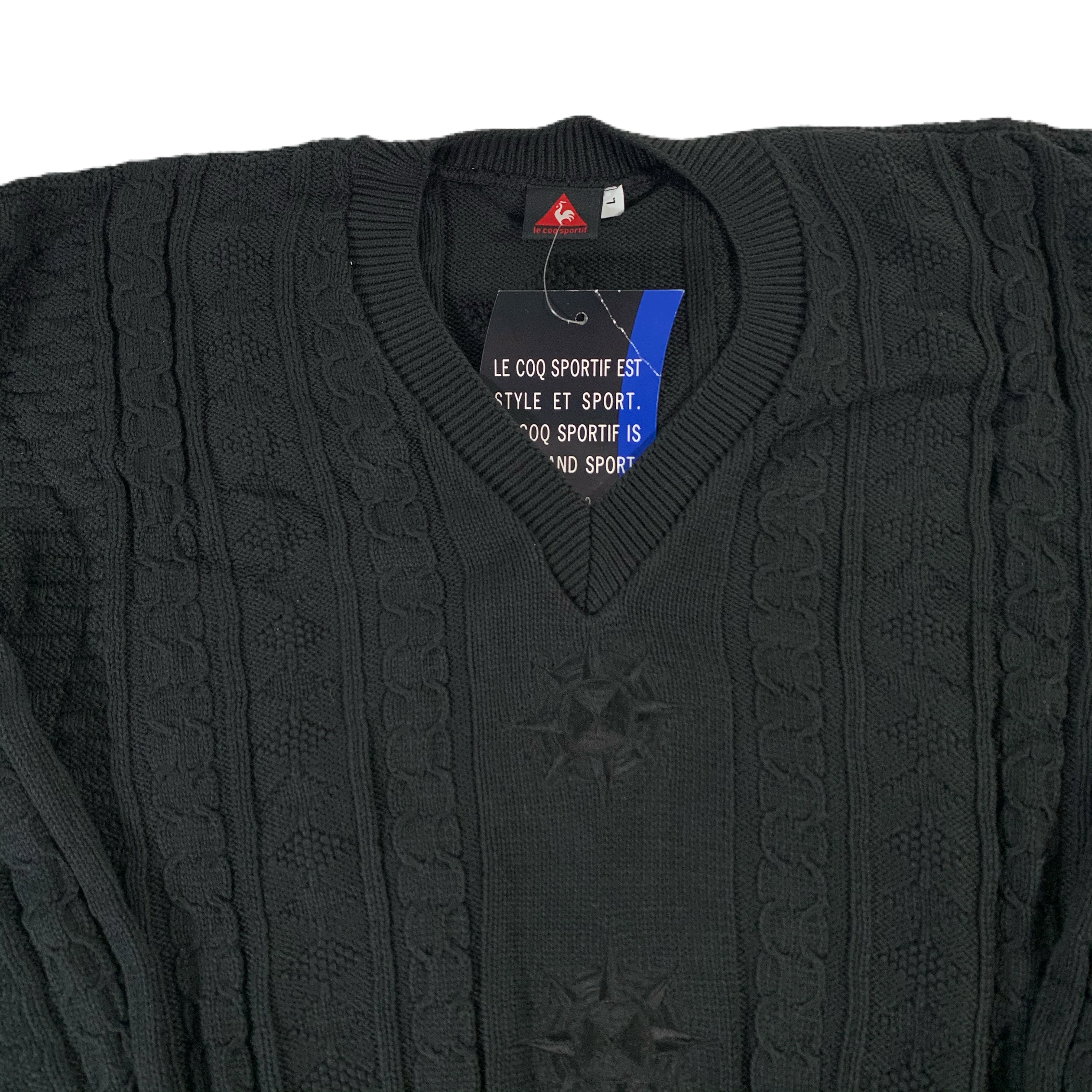 Vintage Le Coq Sportif “Cable Knit” Sweater - Image 3