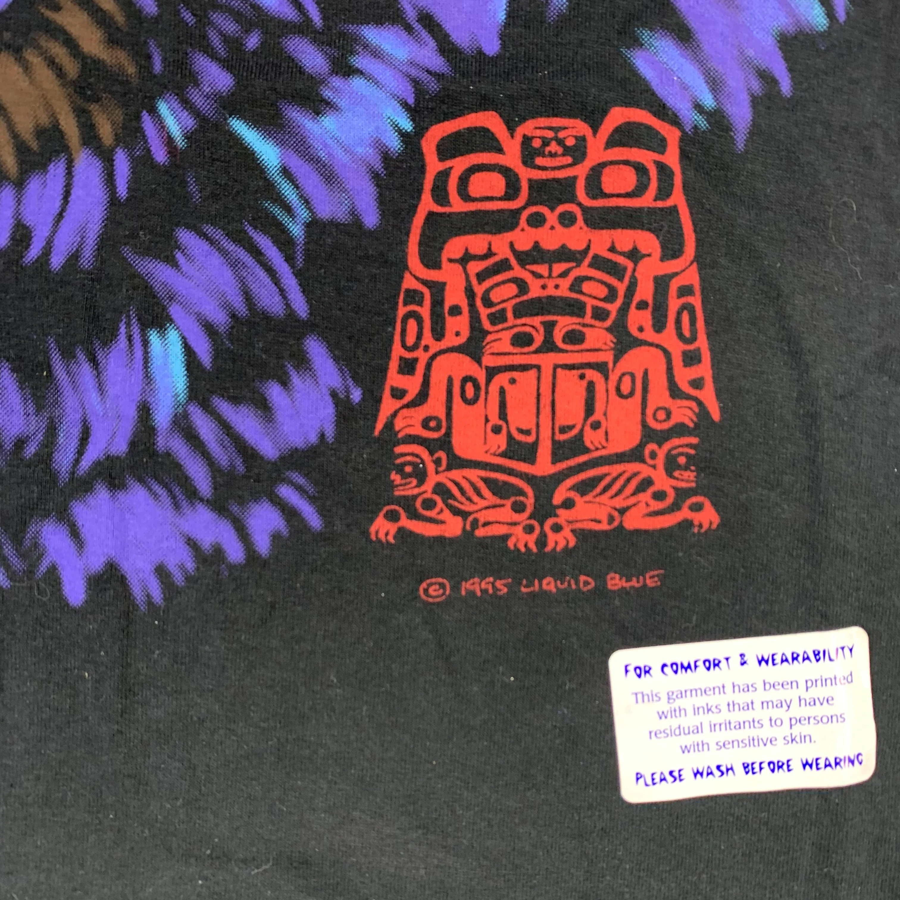 Vintage Liquid Blue "Grizzly Bear" All Over Print T-Shirt - Image 3