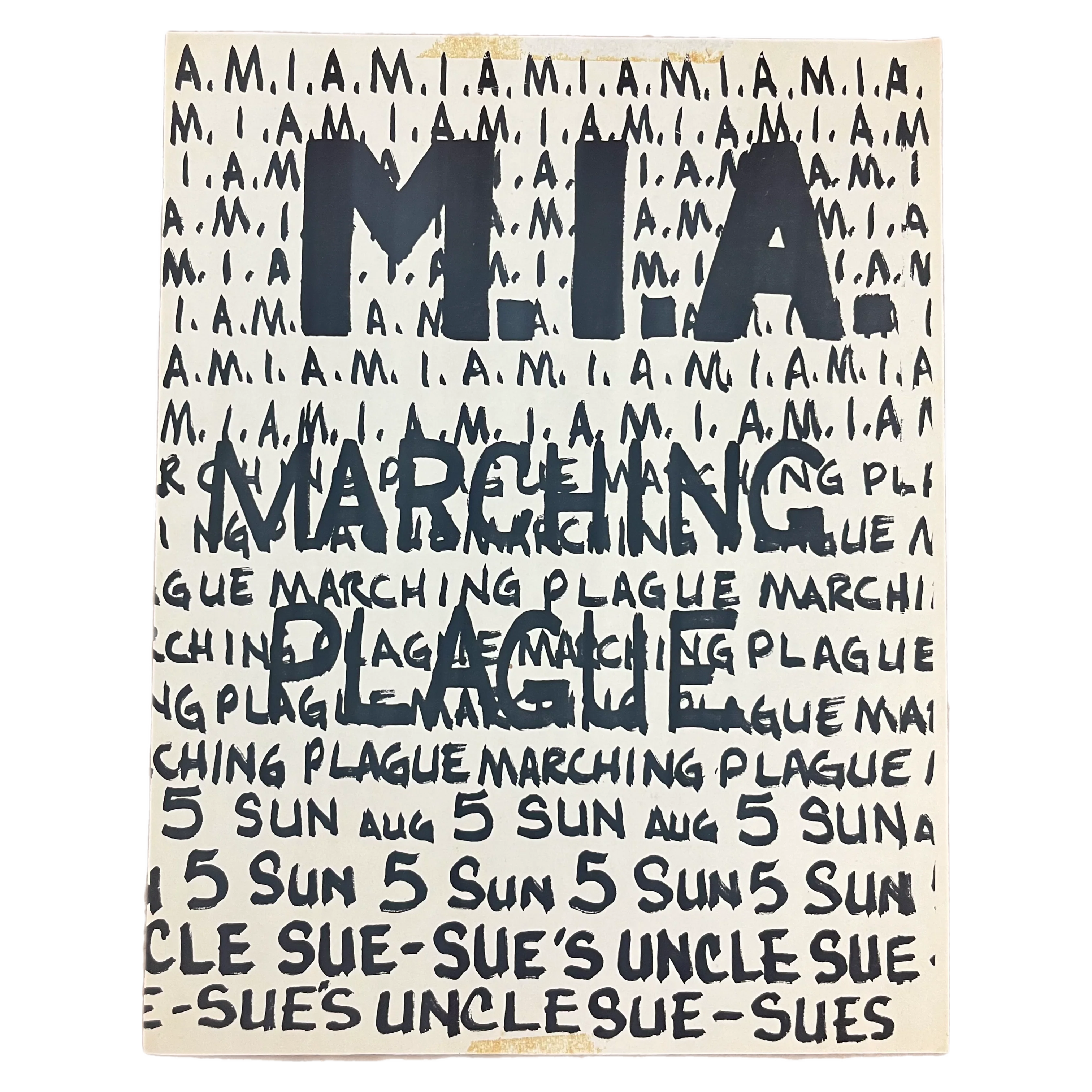Vintage M.I.A. Marching Plague "Uncle Sue-Sue's" Flyer
