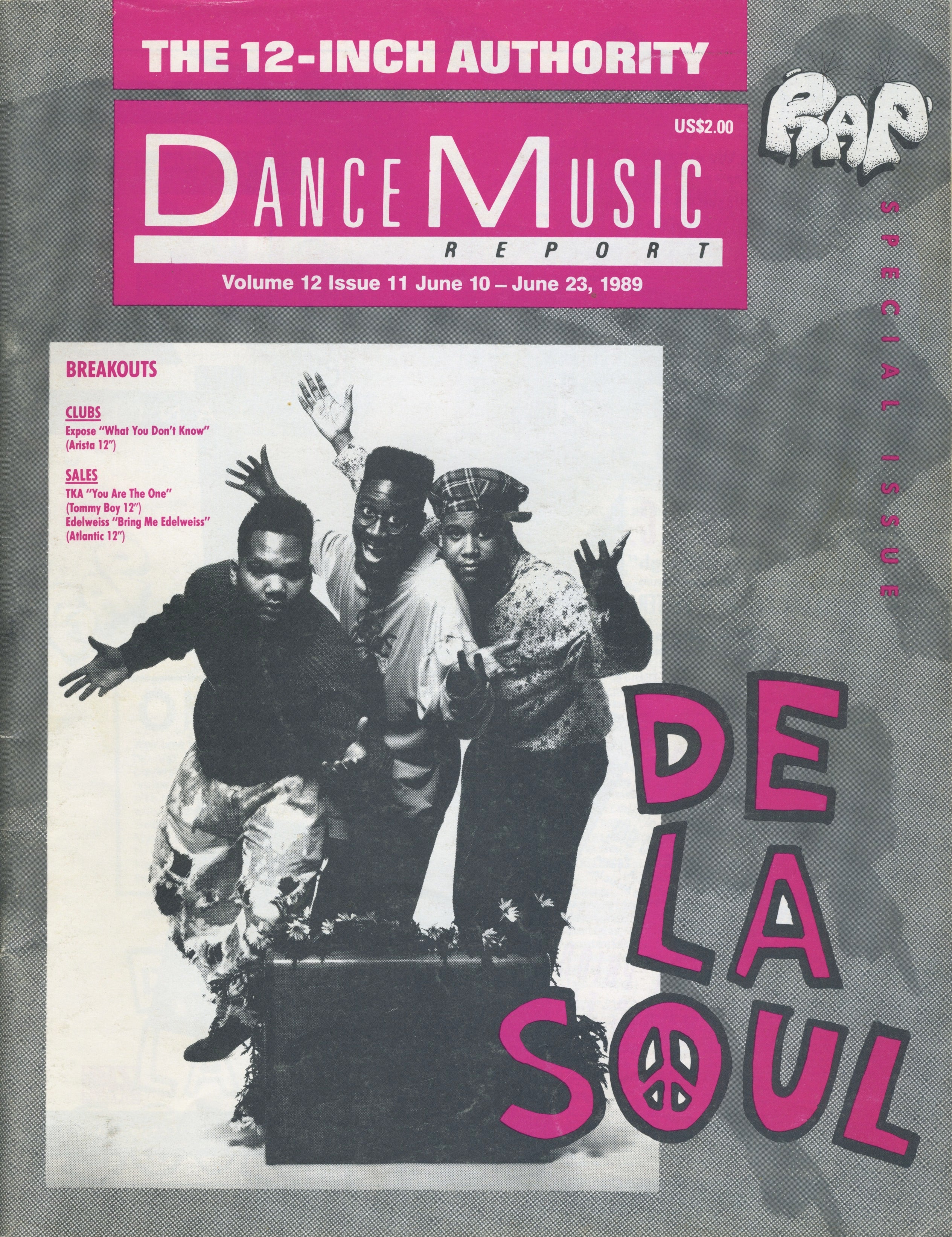 Vintage Dance Music Report "De La Soul" Vol.12 Issue #11 '89