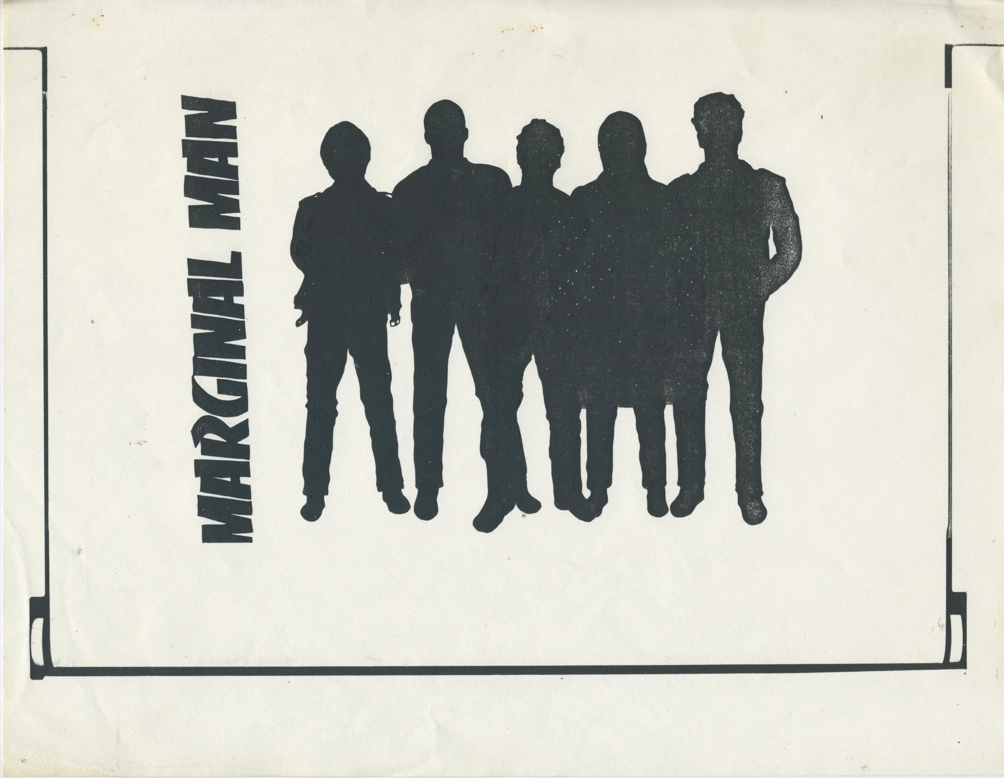 Vintage Marginal Man Silhouette Promo Flyer