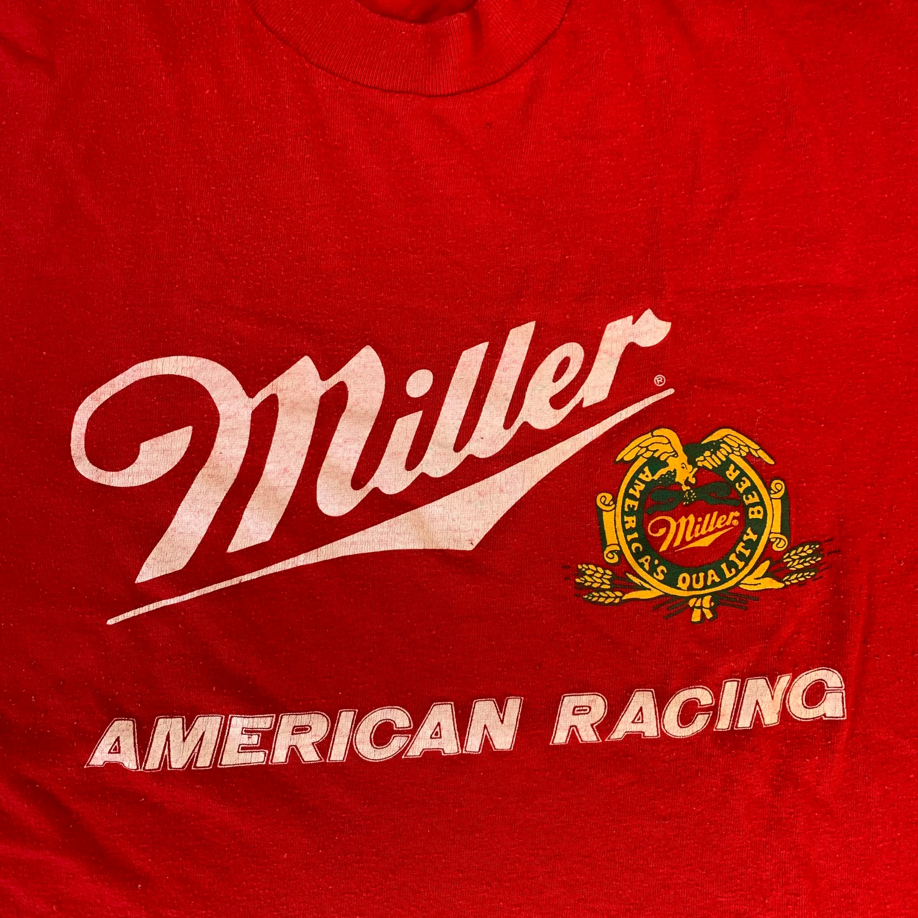 Vintage Nascar Miller "American Racing" T-Shirt - Image 2