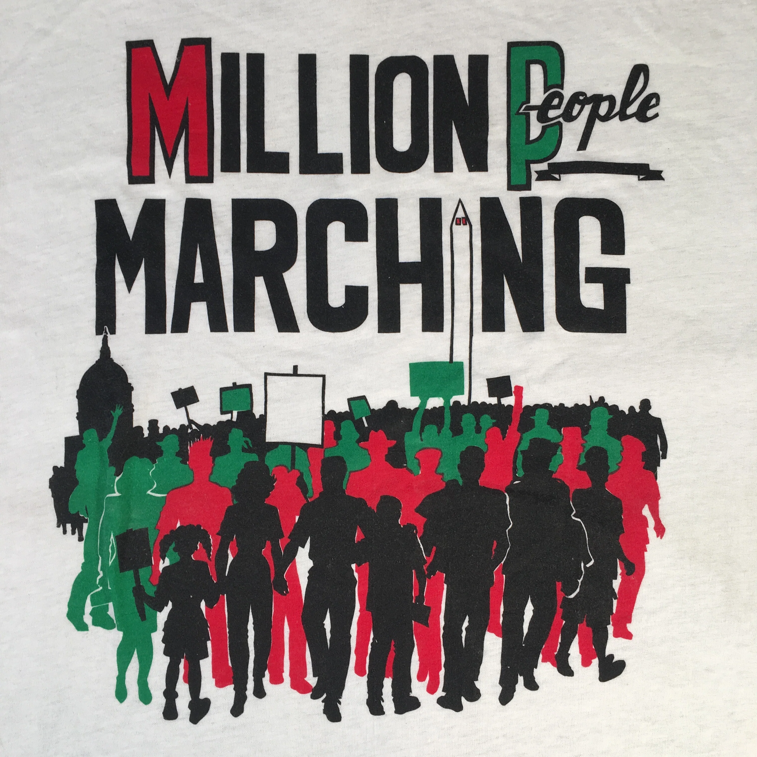 Vintage Million People Marching "Monument" T-Shirt - Image 2