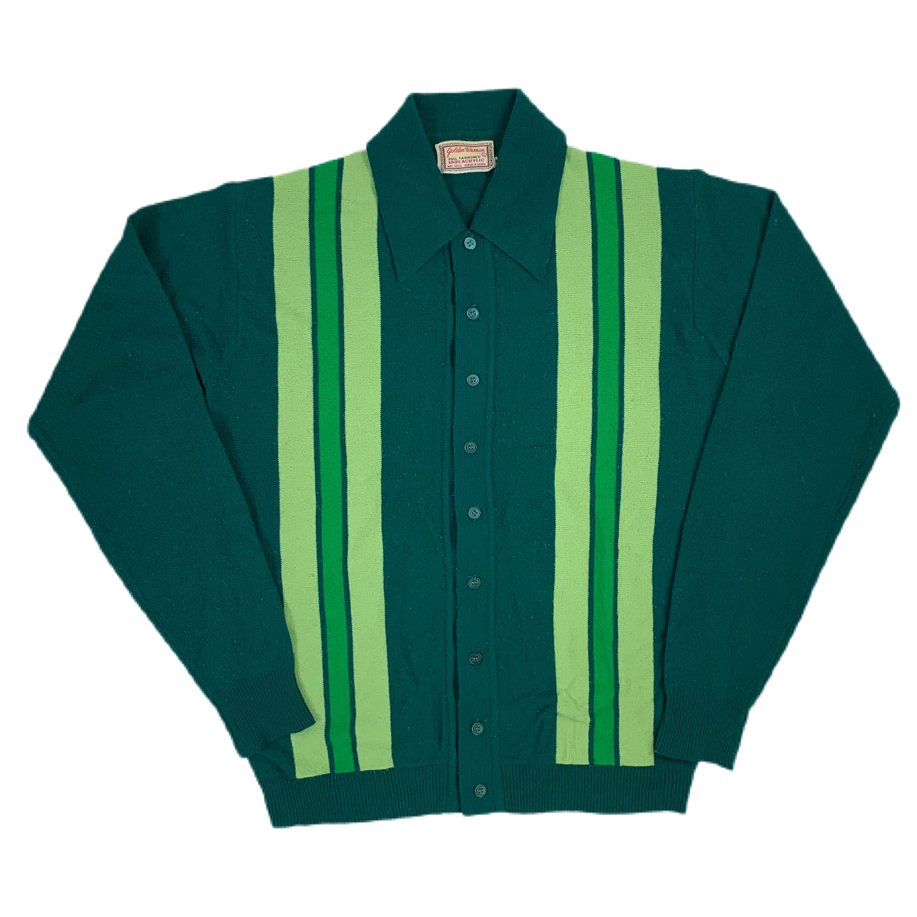 Vintage Mod "Striped" Knitted Button Cardigan