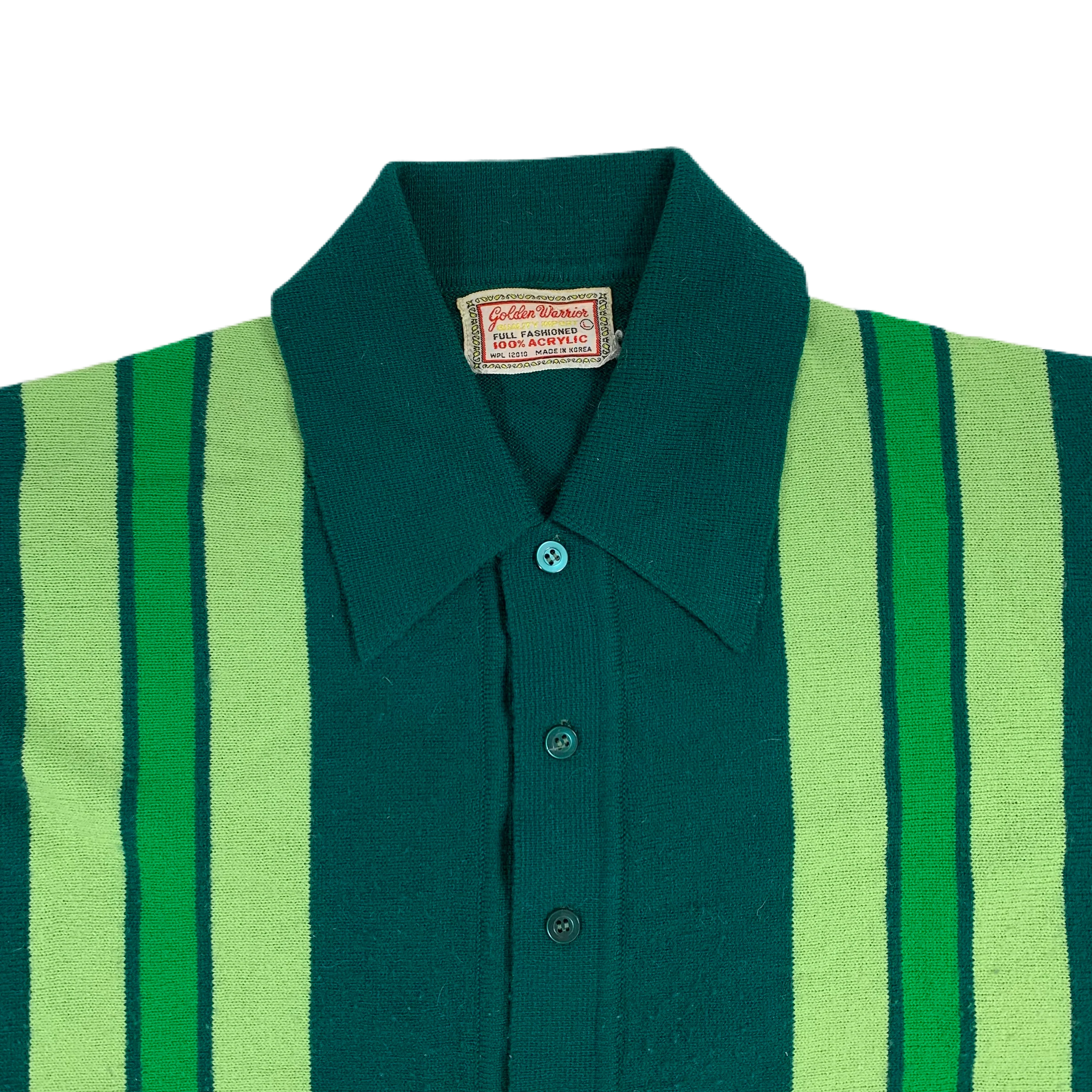 Vintage Mod "Striped" Knitted Button Cardigan - Image 3