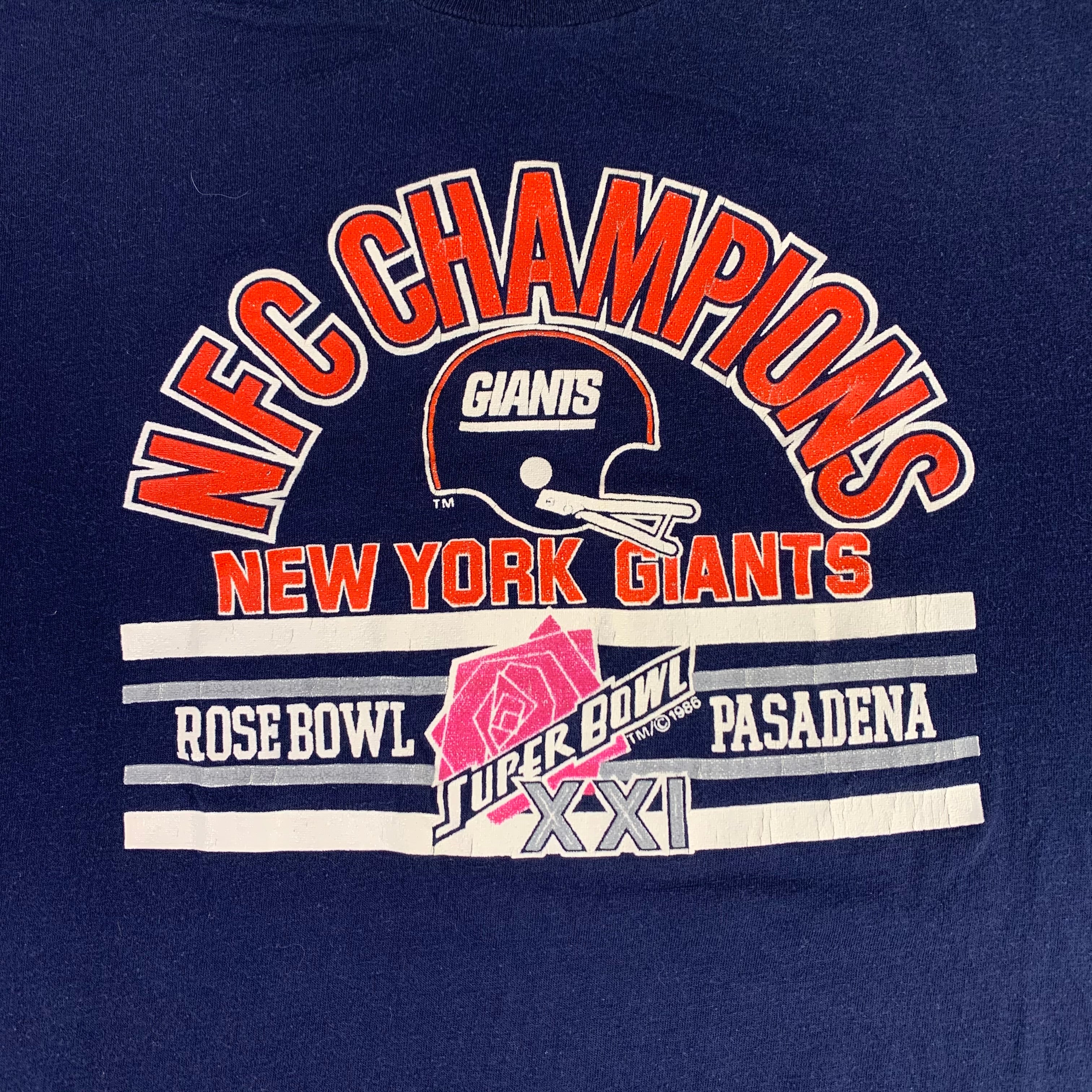 Vintage New York Giants "Rose Bowl" NFC Champions T-Shirt - Image 2