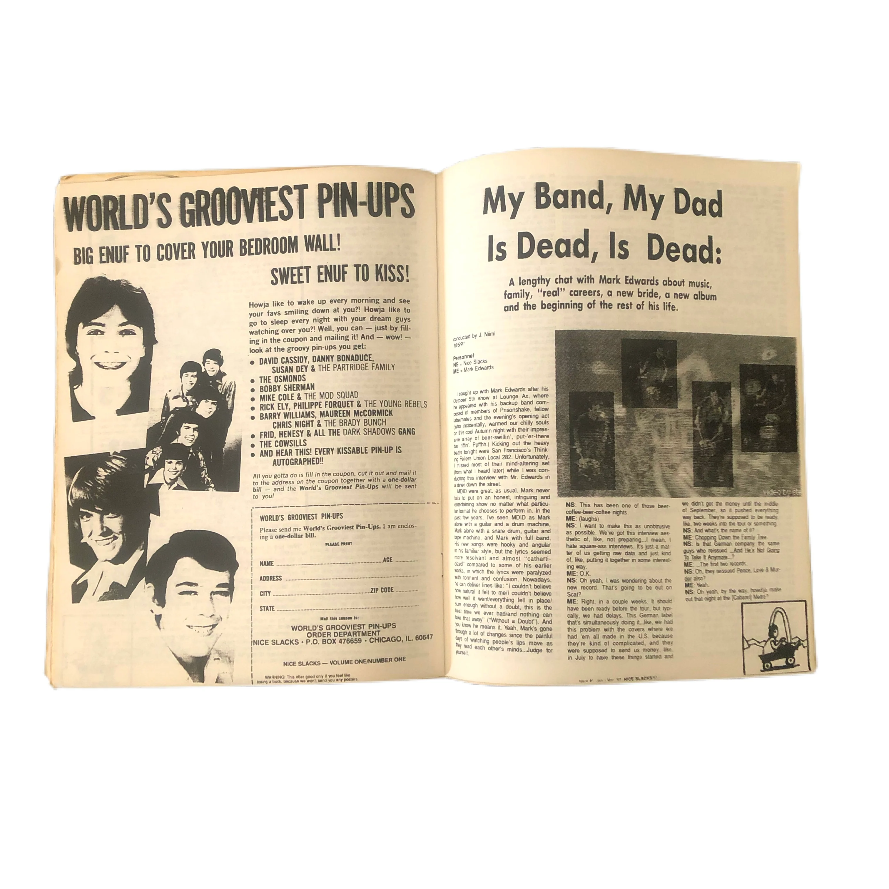 Vintage Nice Slacks Fanzine "Issue 1" - Image 4