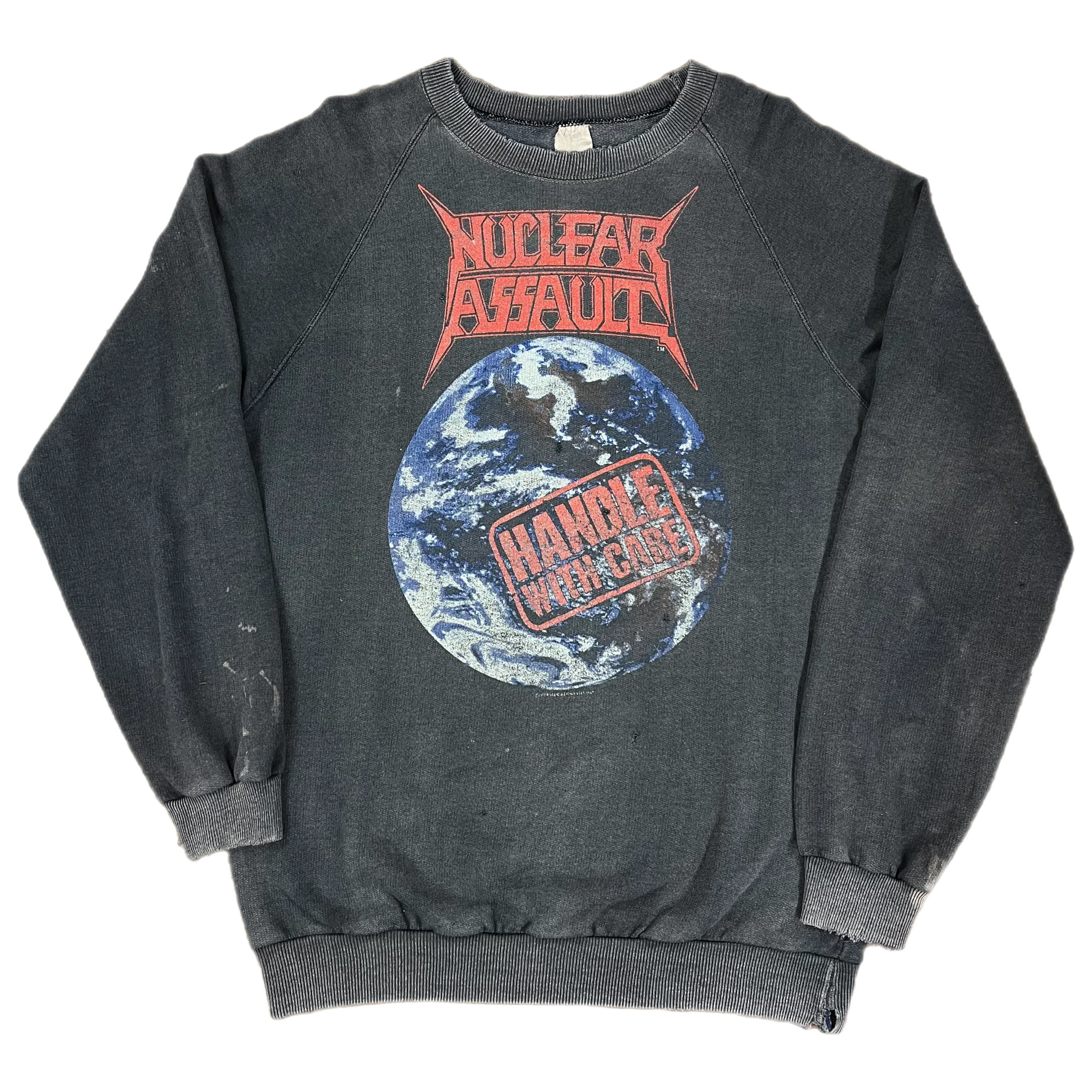 Vintage Nuclear Assault "Handle With Care" Raglan Sweatshirt