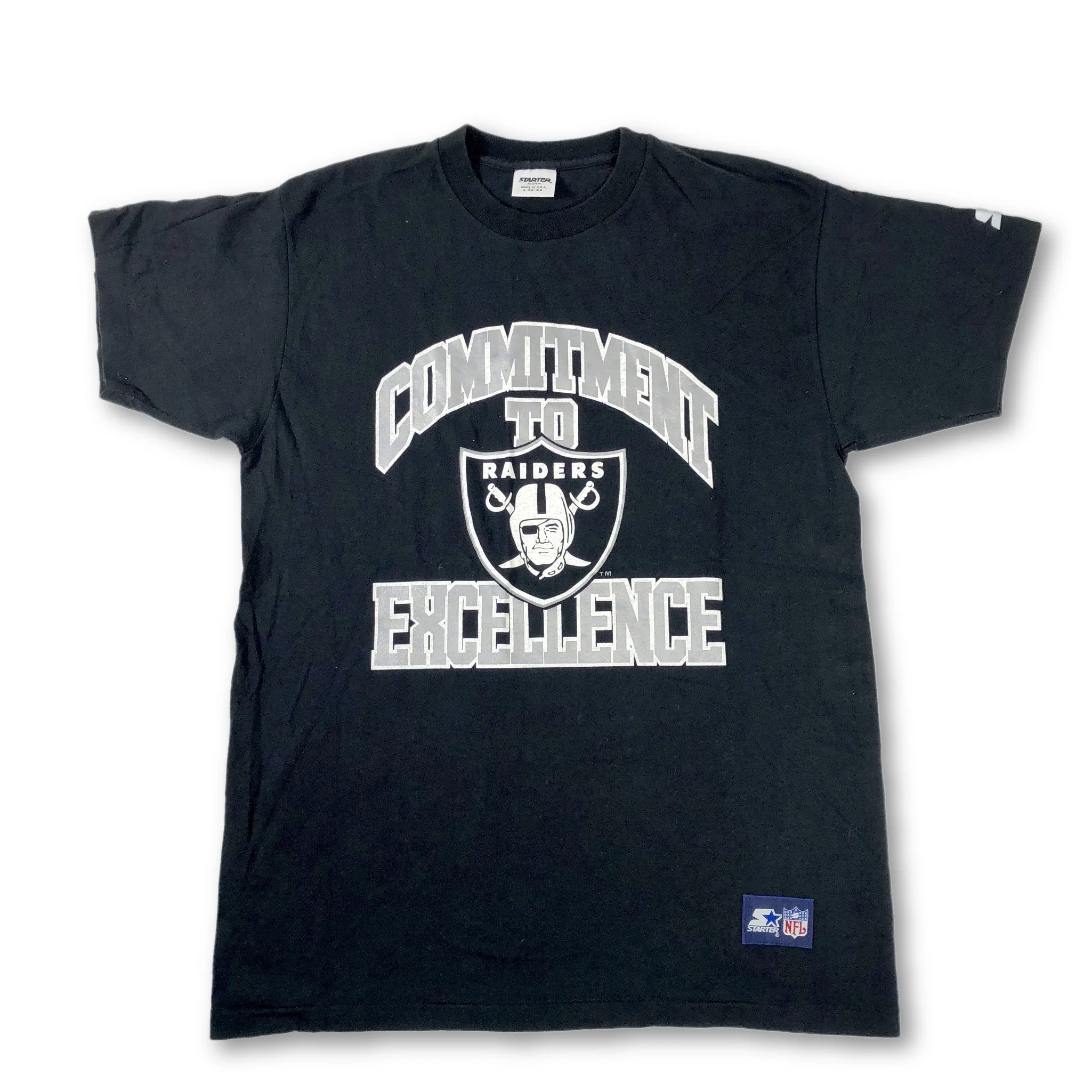 Vintage Oakland Raiders "Commitment to Excellence" Starter T-Shirt